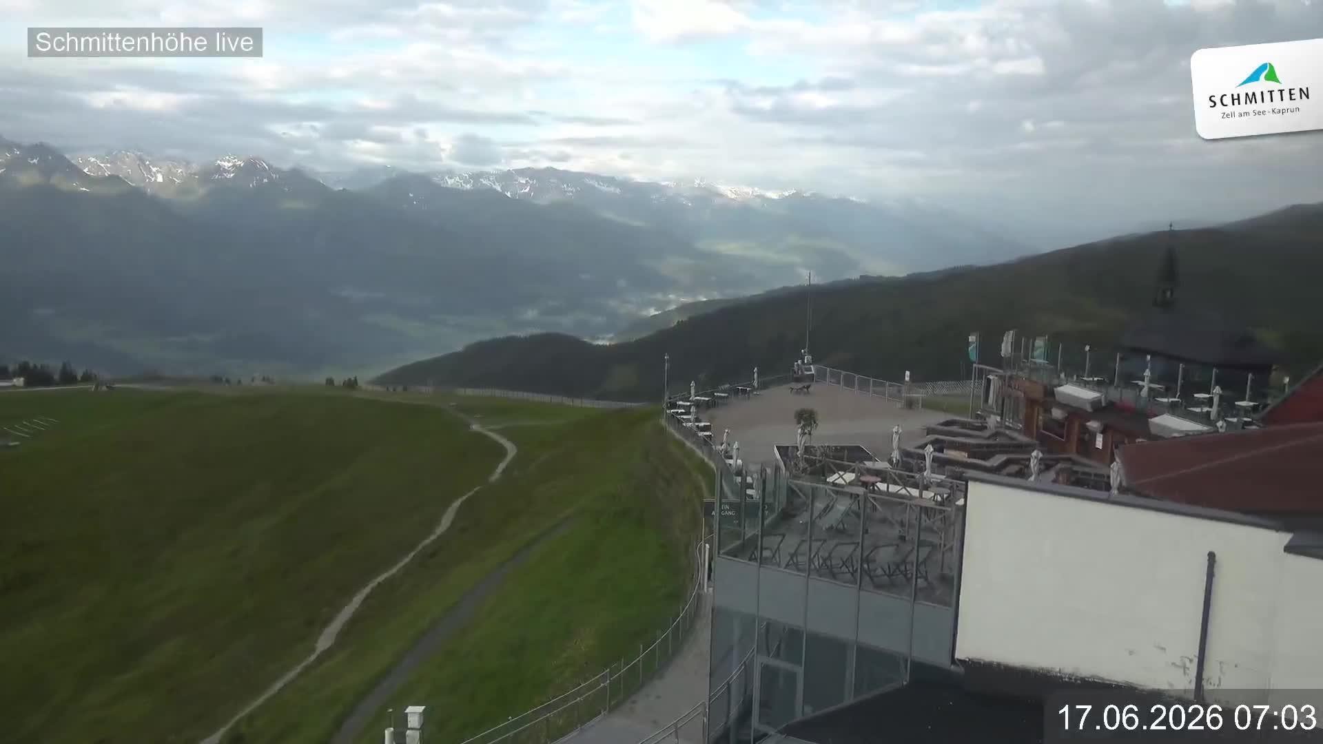 Archiv Foto Webcam Blick vom Gipfel der Schmittenhöhe