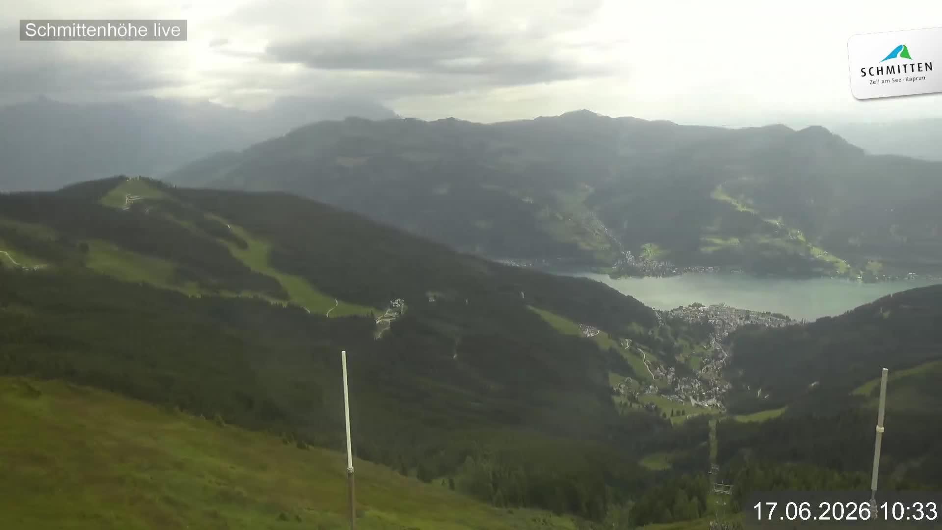 Archiv Foto Webcam Blick vom Gipfel der Schmittenhöhe