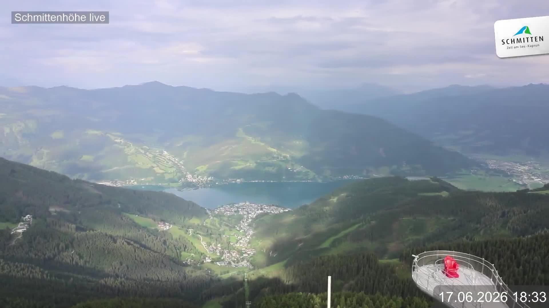 Archiv Foto Webcam Blick vom Gipfel der Schmittenhöhe