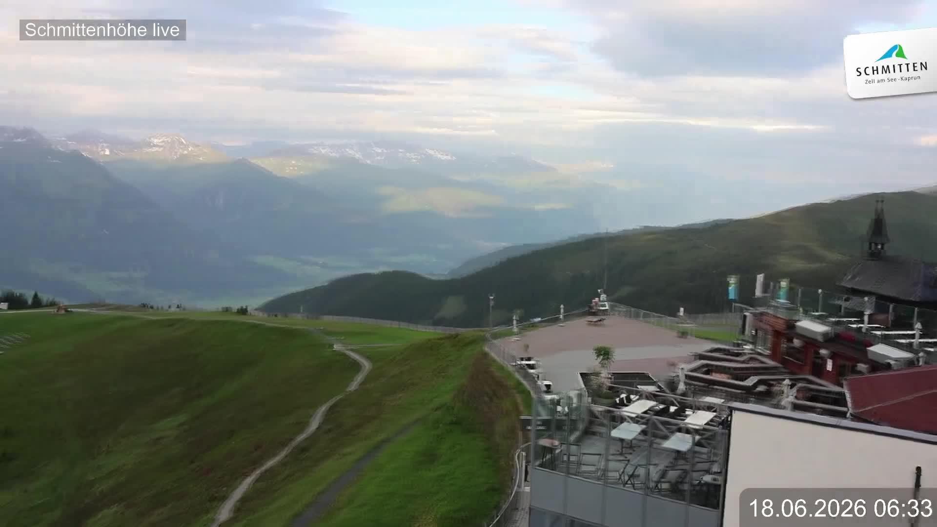 Archiv Foto Webcam Blick vom Gipfel der Schmittenhöhe