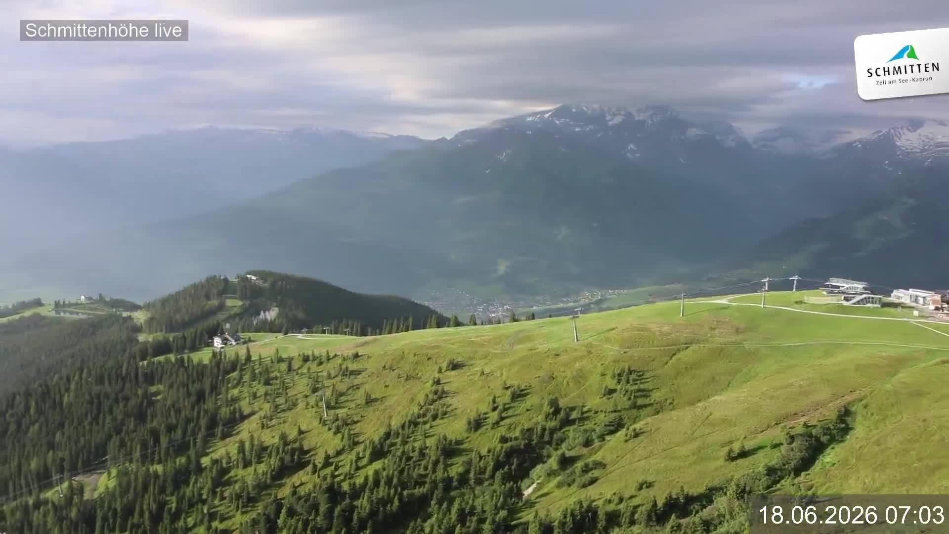 Archiv Foto Webcam Blick vom Gipfel der Schmittenhöhe