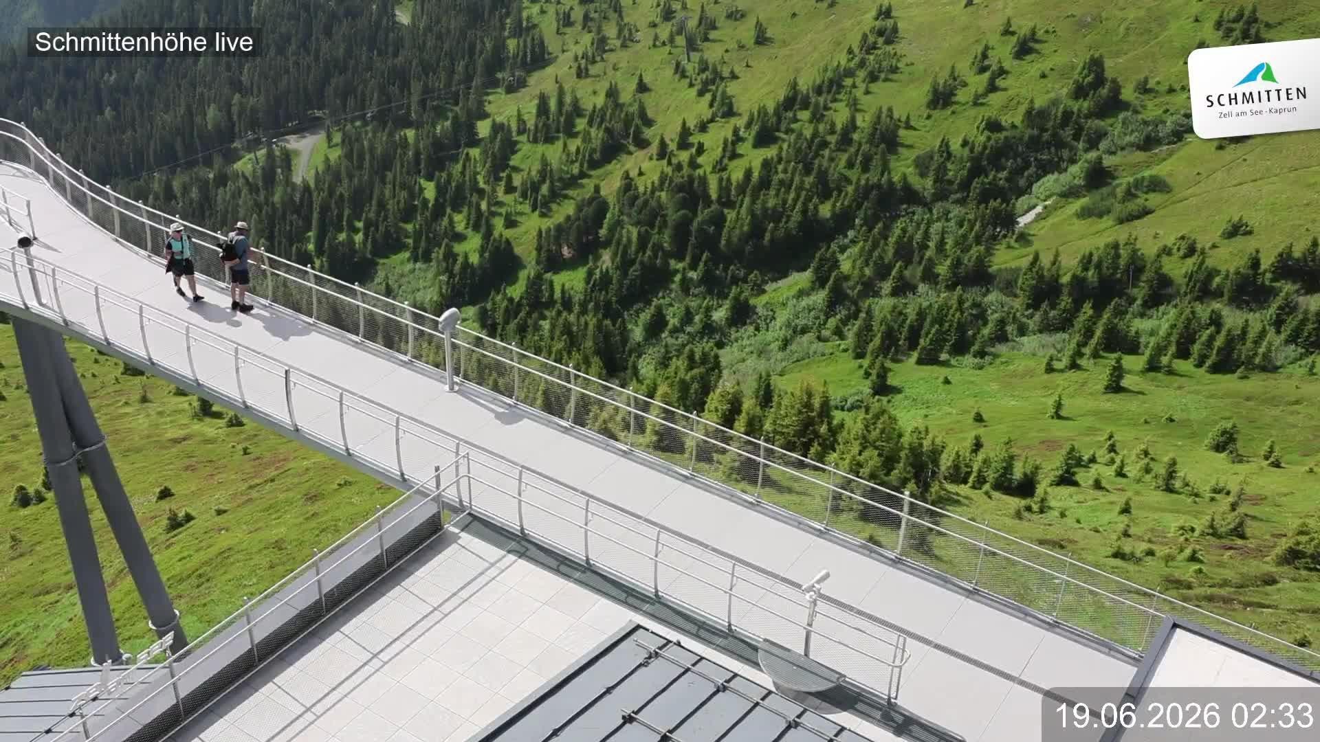Archiv Foto Webcam Blick vom Gipfel der Schmittenhöhe