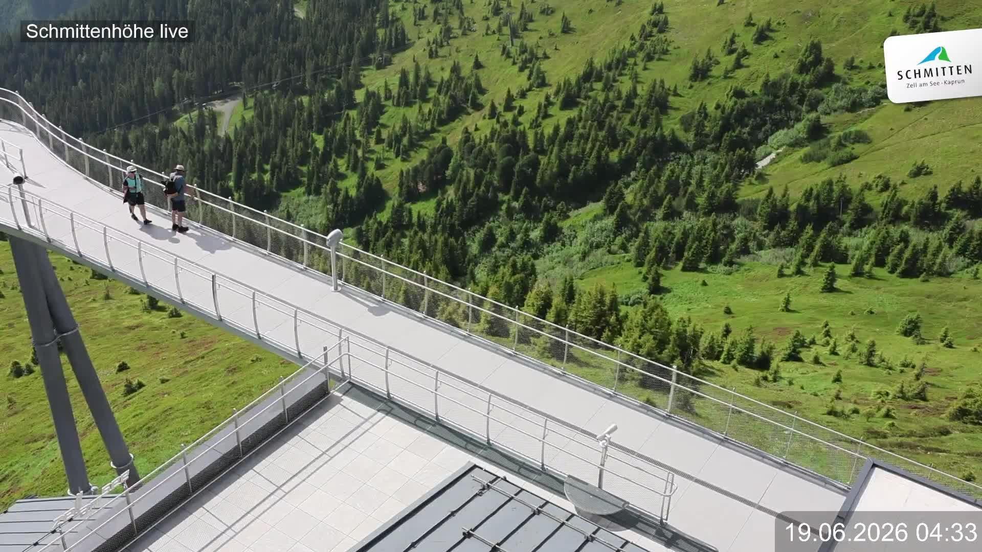 Archiv Foto Webcam Blick vom Gipfel der Schmittenhöhe