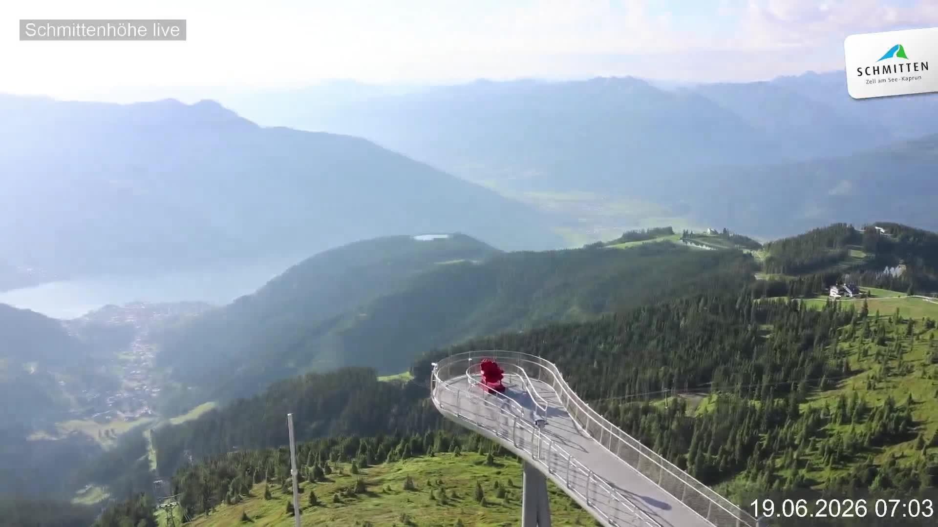 Archiv Foto Webcam Blick vom Gipfel der Schmittenhöhe