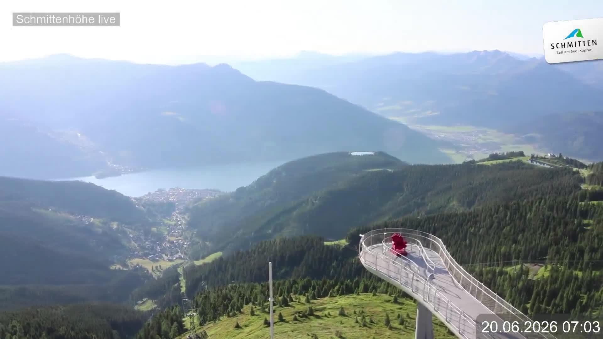 Archiv Foto Webcam Blick vom Gipfel der Schmittenhöhe
