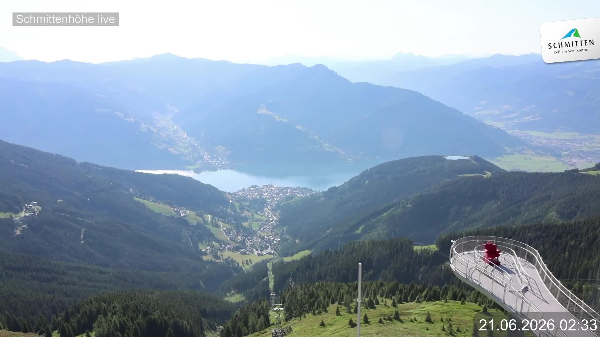 Archiv Foto Webcam Blick vom Gipfel der Schmittenhöhe