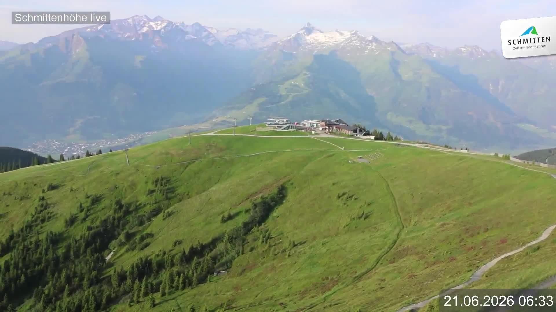 Archiv Foto Webcam Blick vom Gipfel der Schmittenhöhe