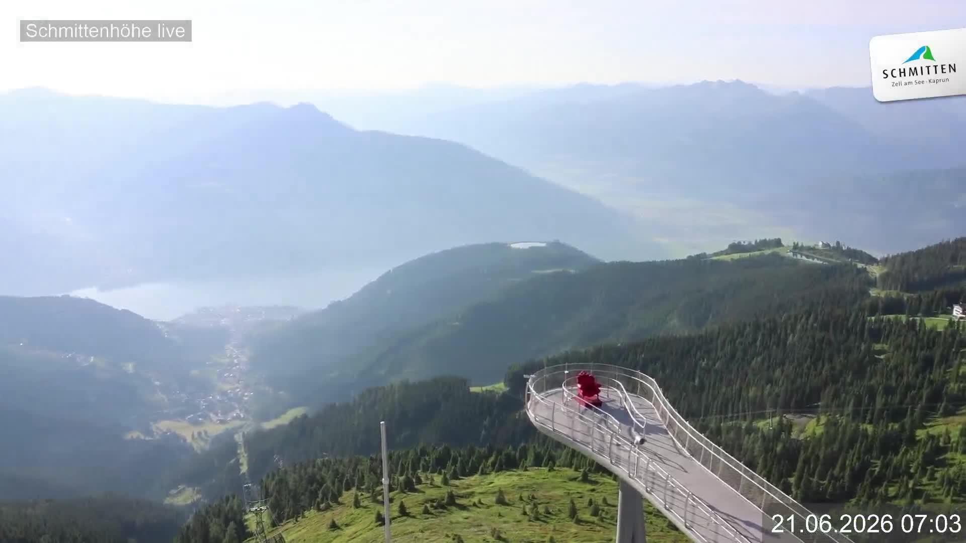 Archiv Foto Webcam Blick vom Gipfel der Schmittenhöhe