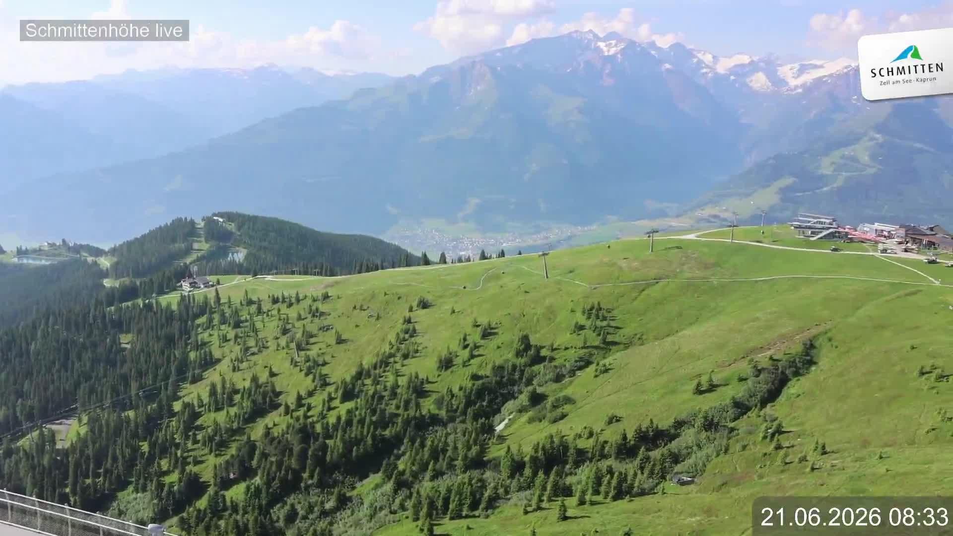 Archiv Foto Webcam Blick vom Gipfel der Schmittenhöhe
