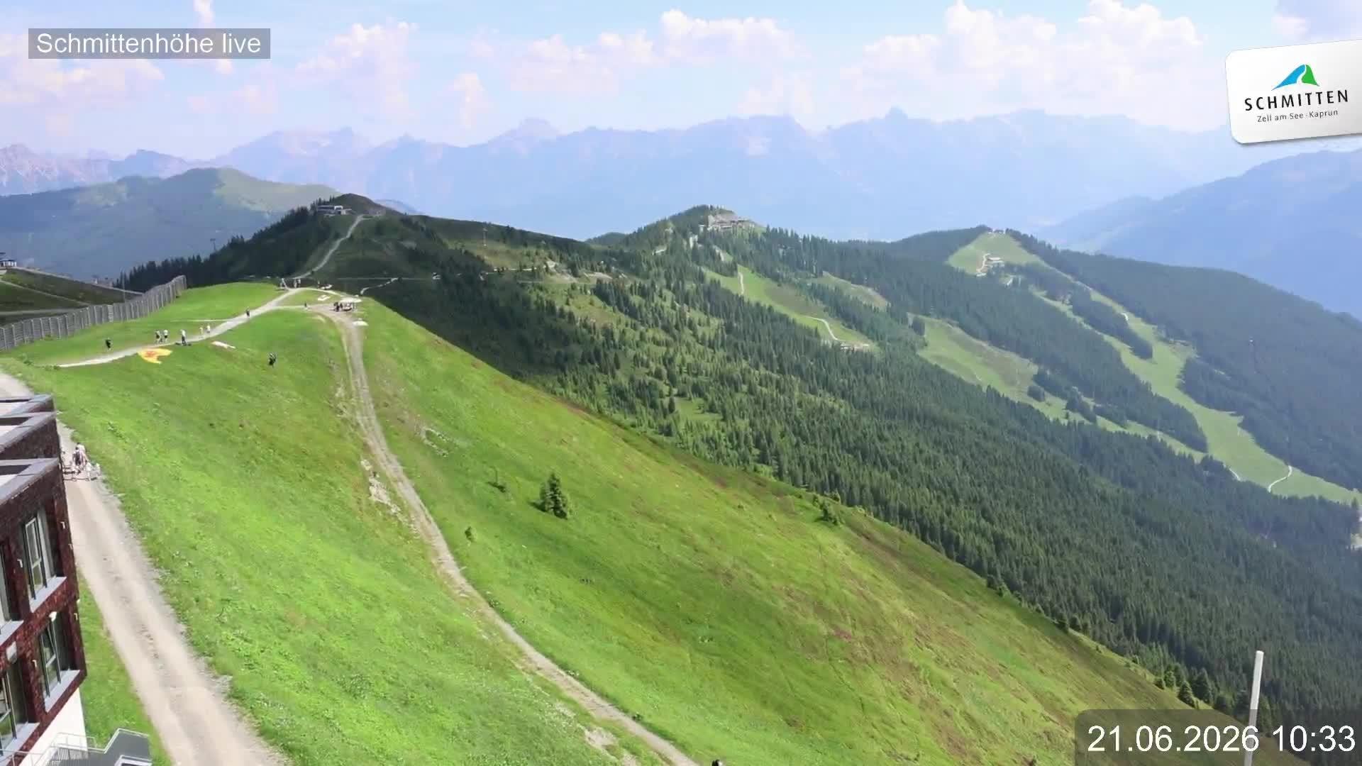 Archiv Foto Webcam Blick vom Gipfel der Schmittenhöhe