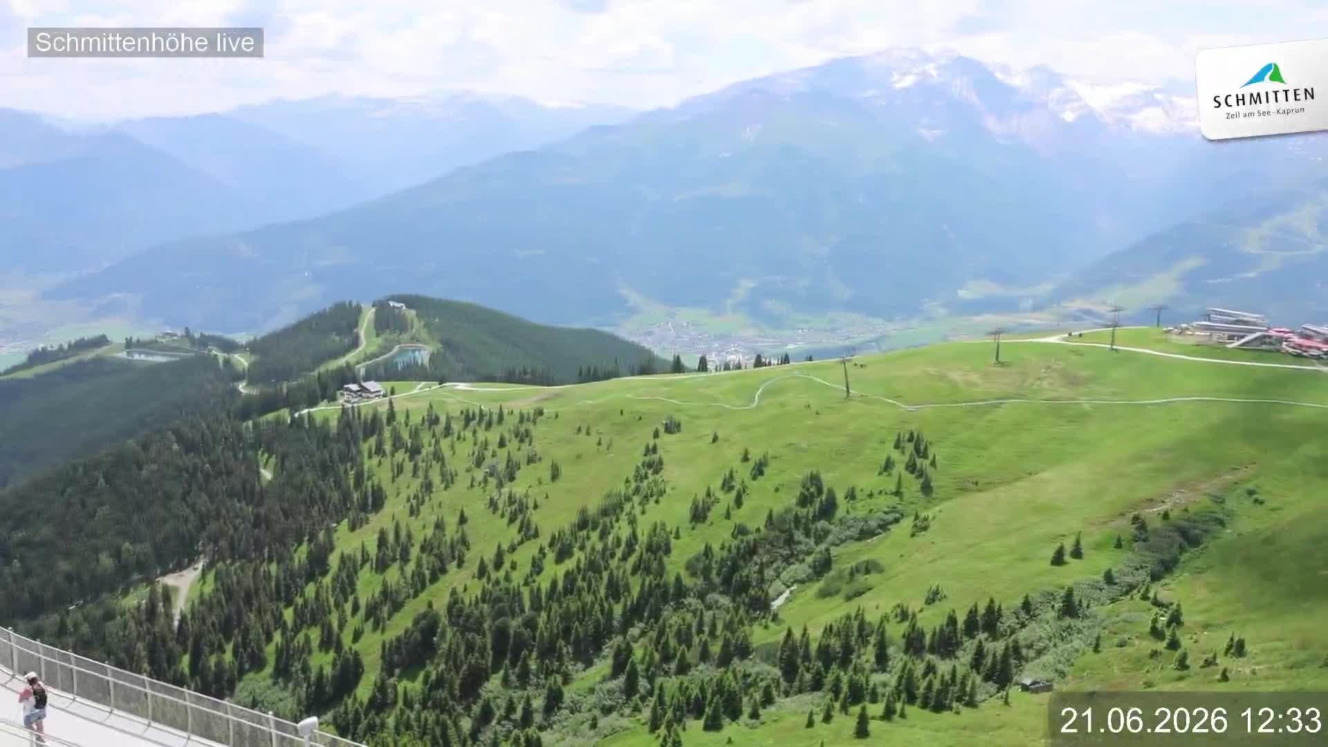Archiv Foto Webcam Blick vom Gipfel der Schmittenhöhe