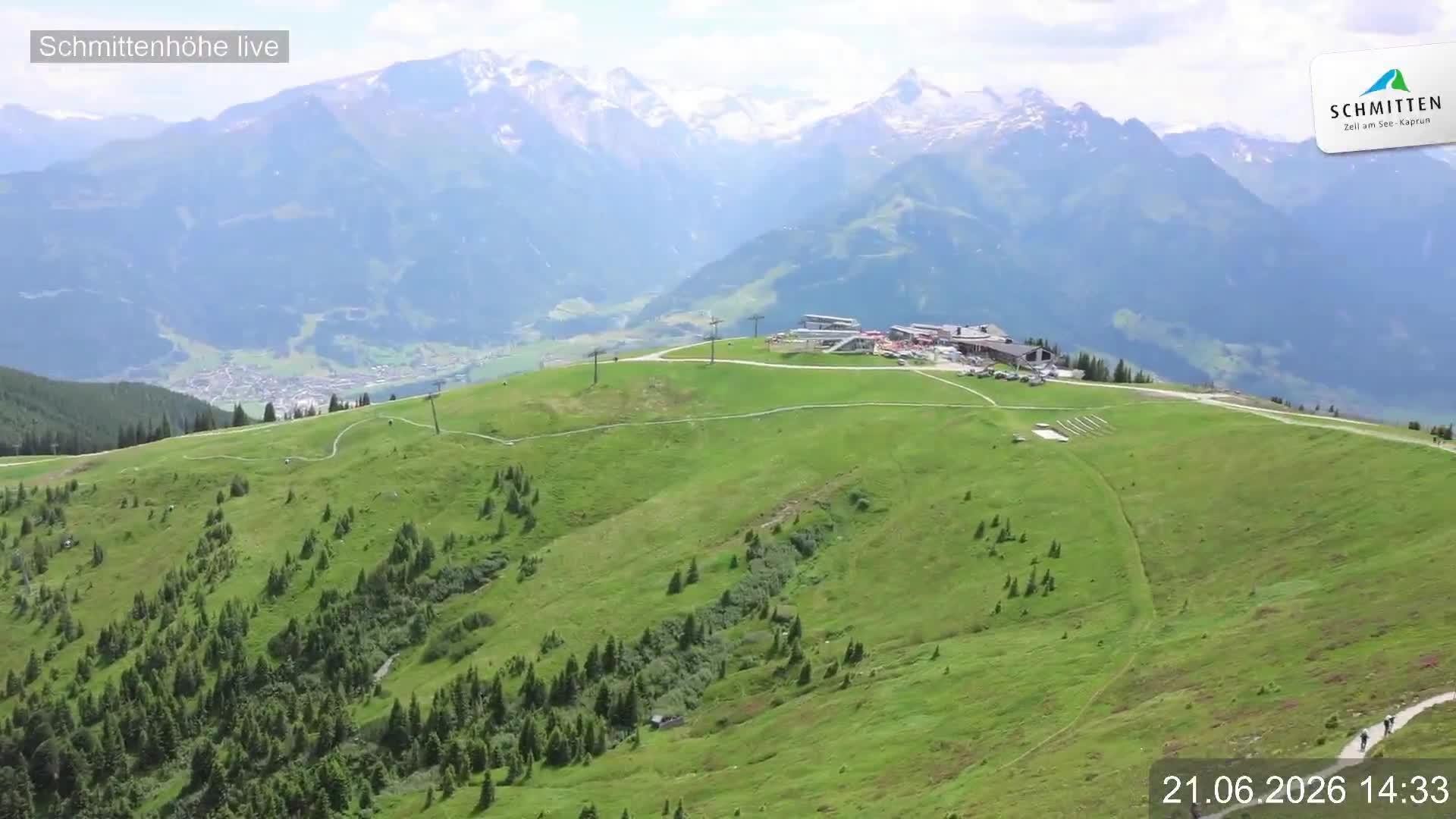 Archiv Foto Webcam Blick vom Gipfel der Schmittenhöhe