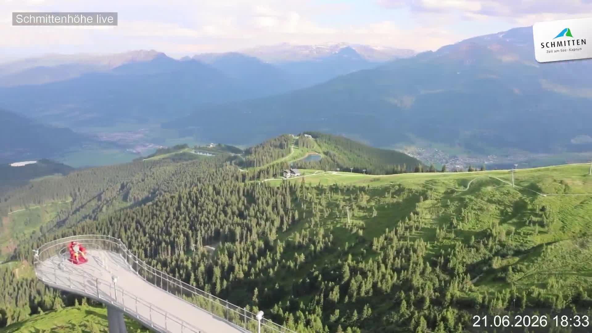 Archiv Foto Webcam Blick vom Gipfel der Schmittenhöhe