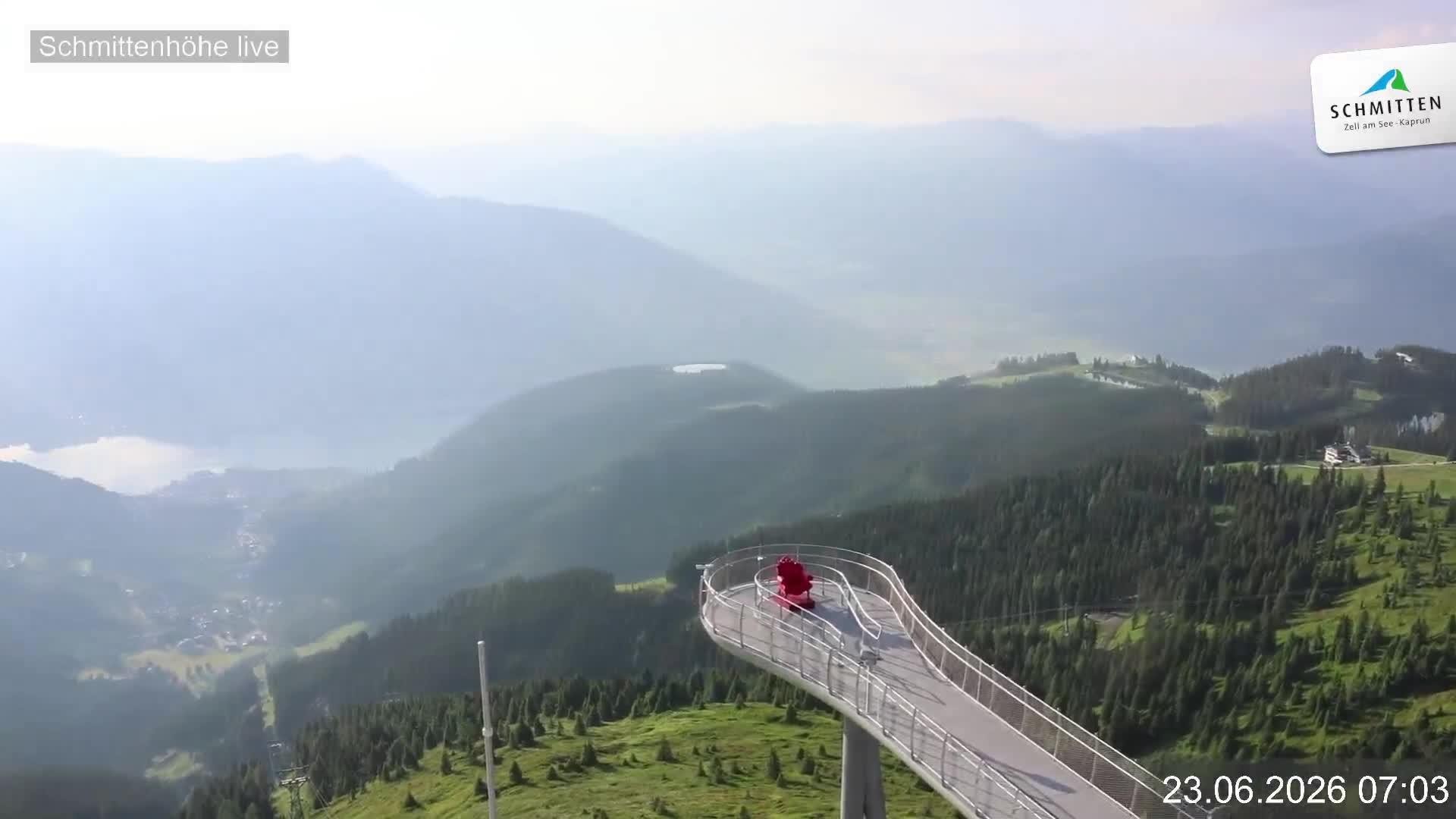 Archiv Foto Webcam Blick vom Gipfel der Schmittenhöhe