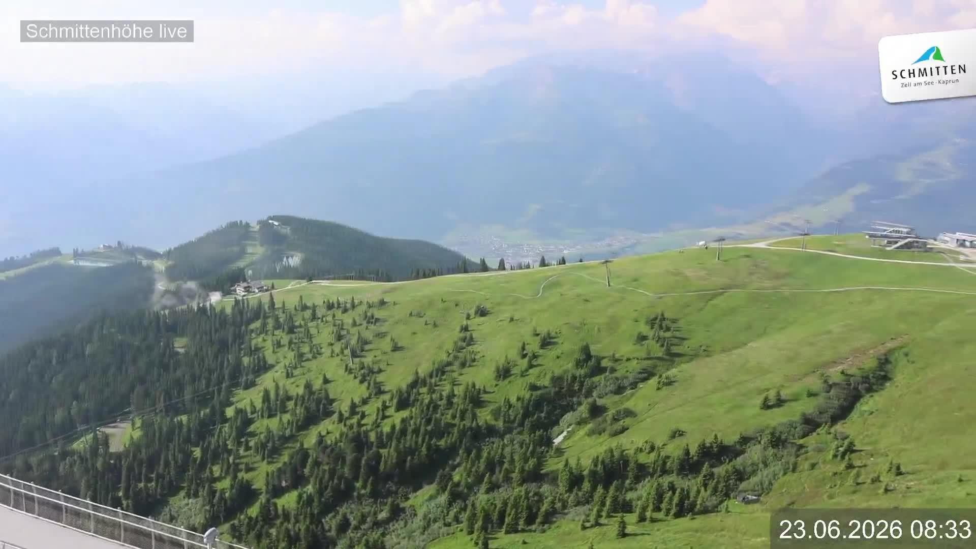 Archiv Foto Webcam Blick vom Gipfel der Schmittenhöhe
