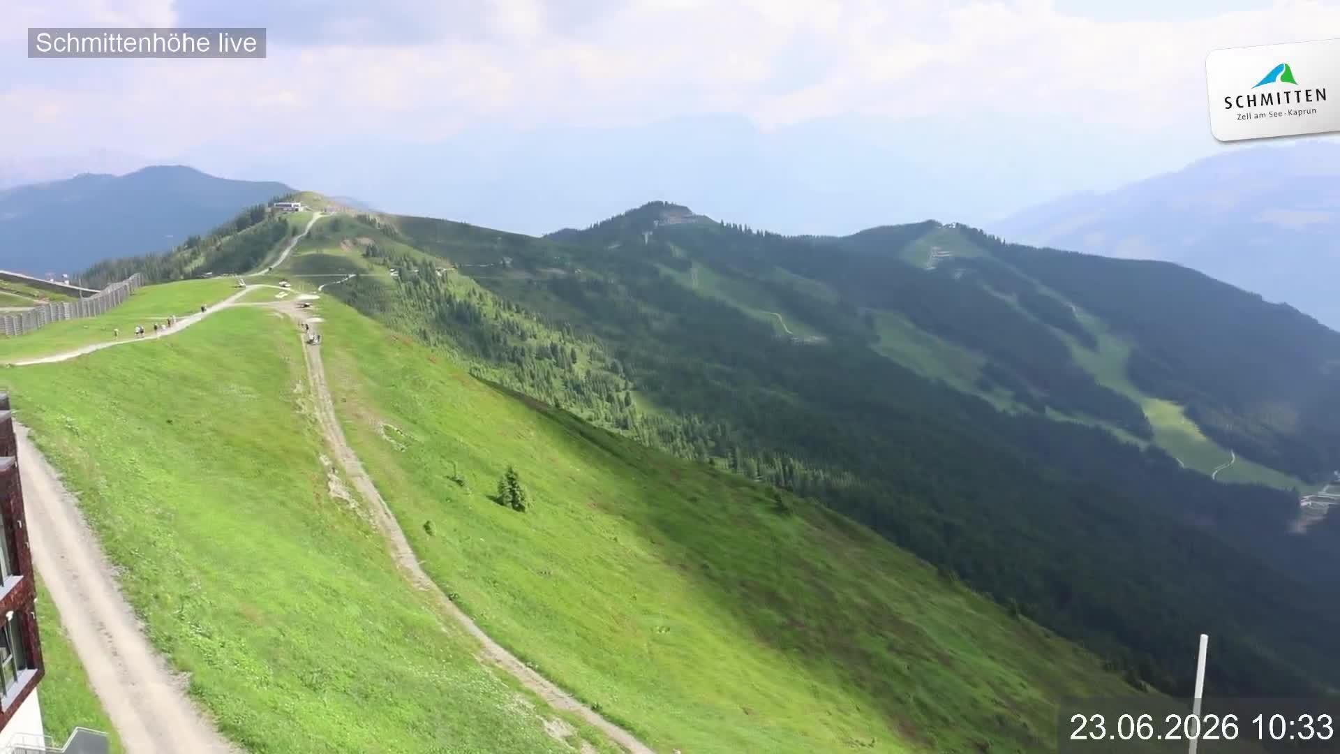 Archiv Foto Webcam Blick vom Gipfel der Schmittenhöhe