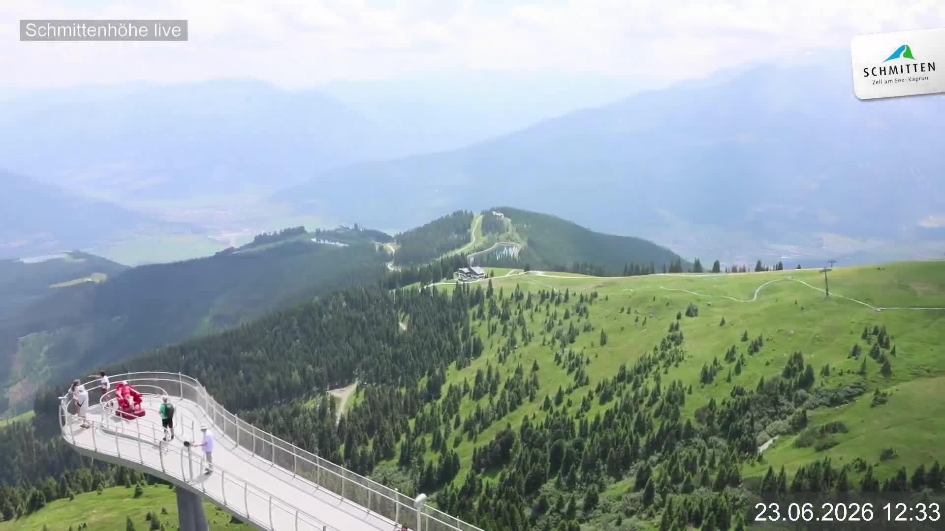 Archiv Foto Webcam Blick vom Gipfel der Schmittenhöhe