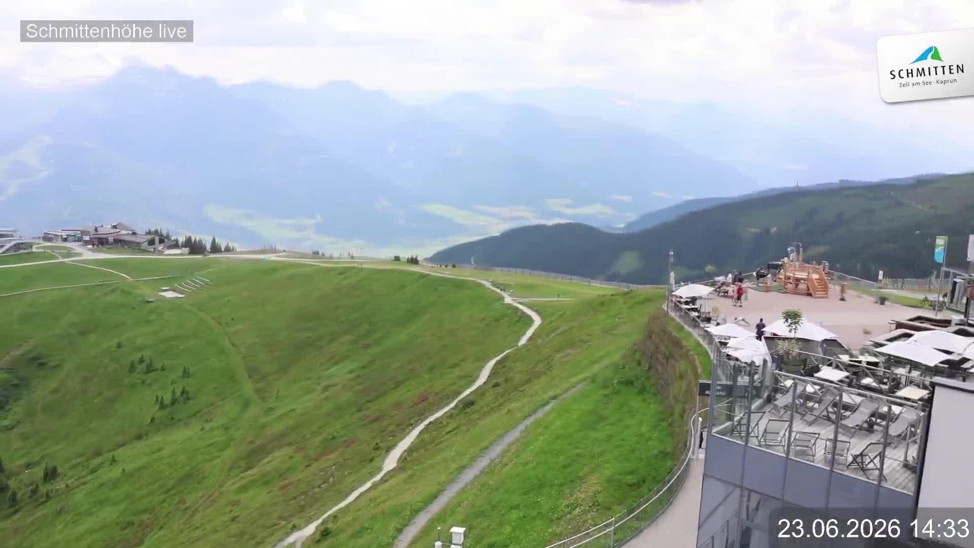 Archiv Foto Webcam Blick vom Gipfel der Schmittenhöhe