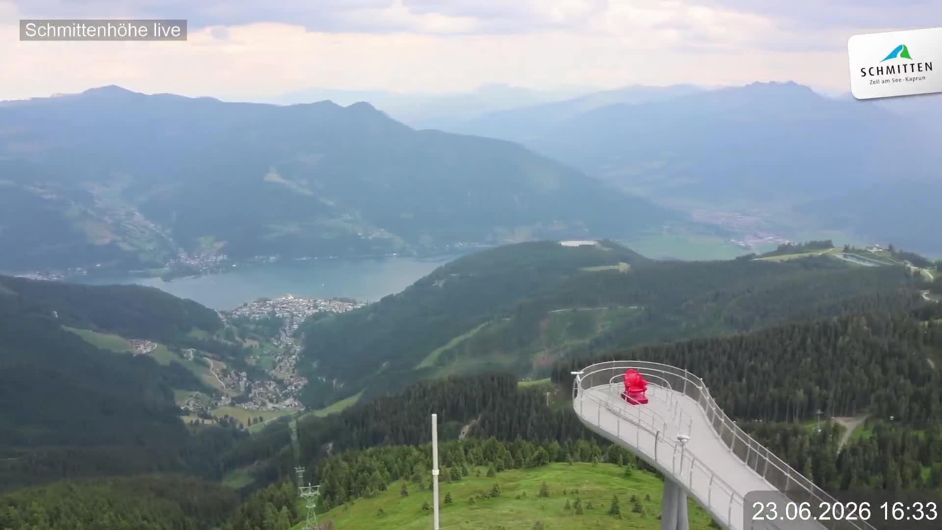 Archiv Foto Webcam Blick vom Gipfel der Schmittenhöhe