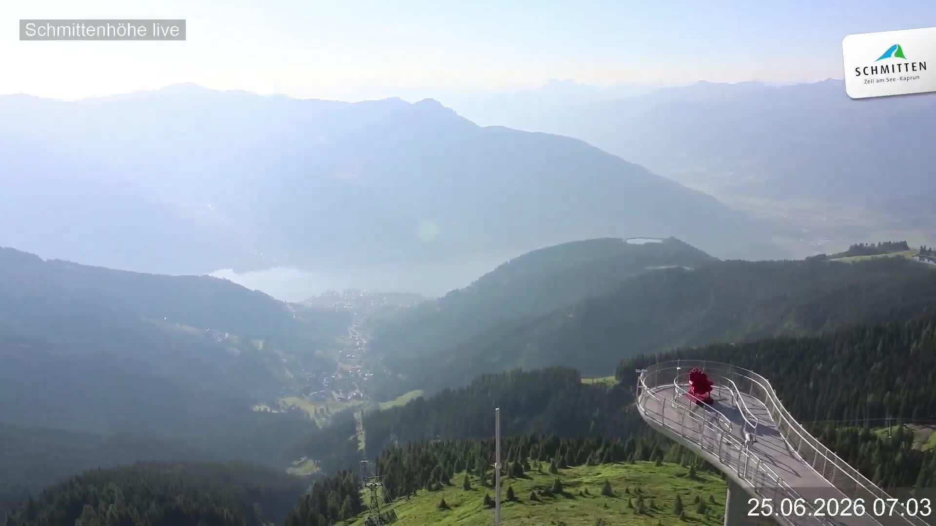 Archiv Foto Webcam Blick vom Gipfel der Schmittenhöhe
