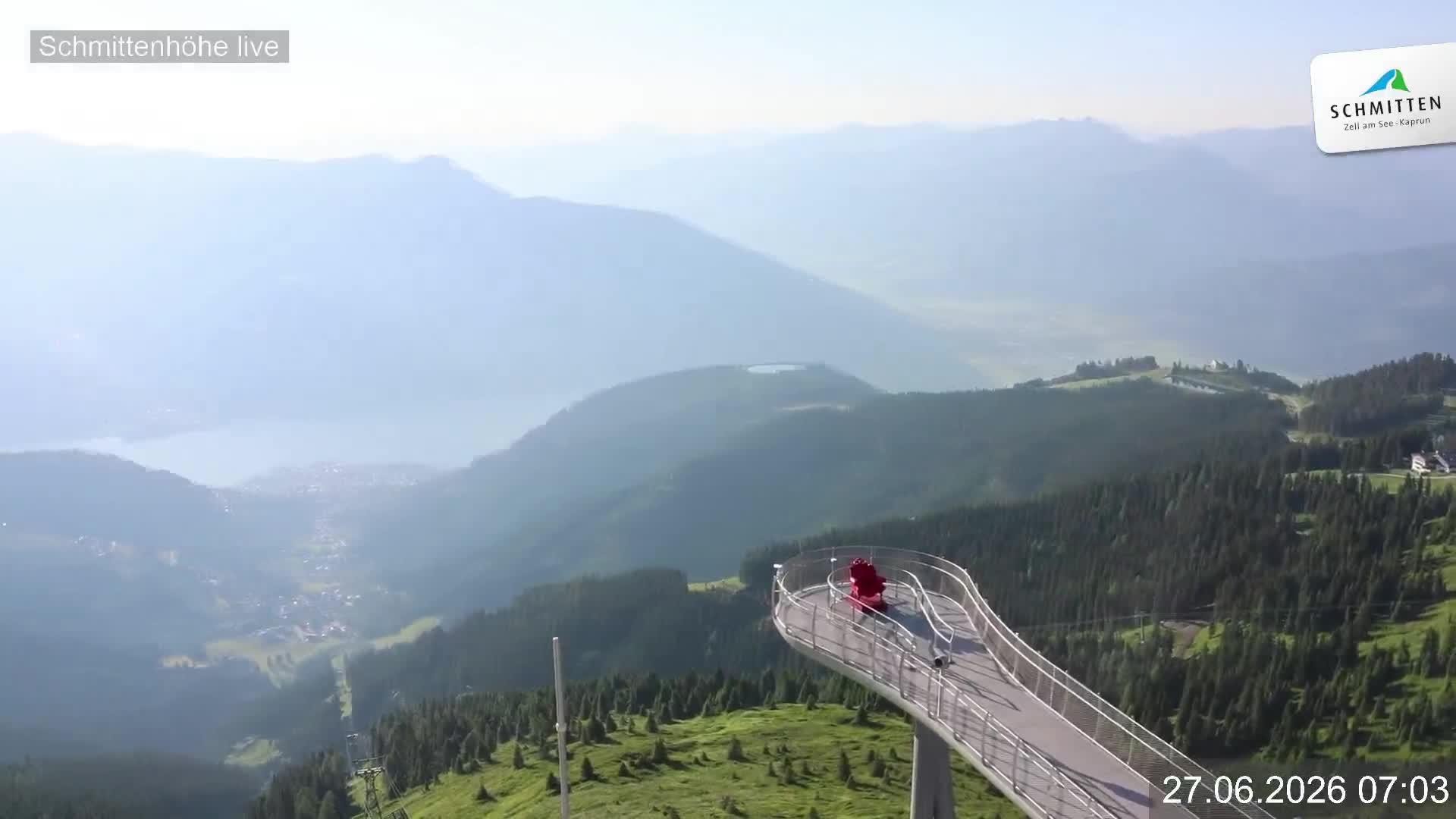 Archiv Foto Webcam Blick vom Gipfel der Schmittenhöhe