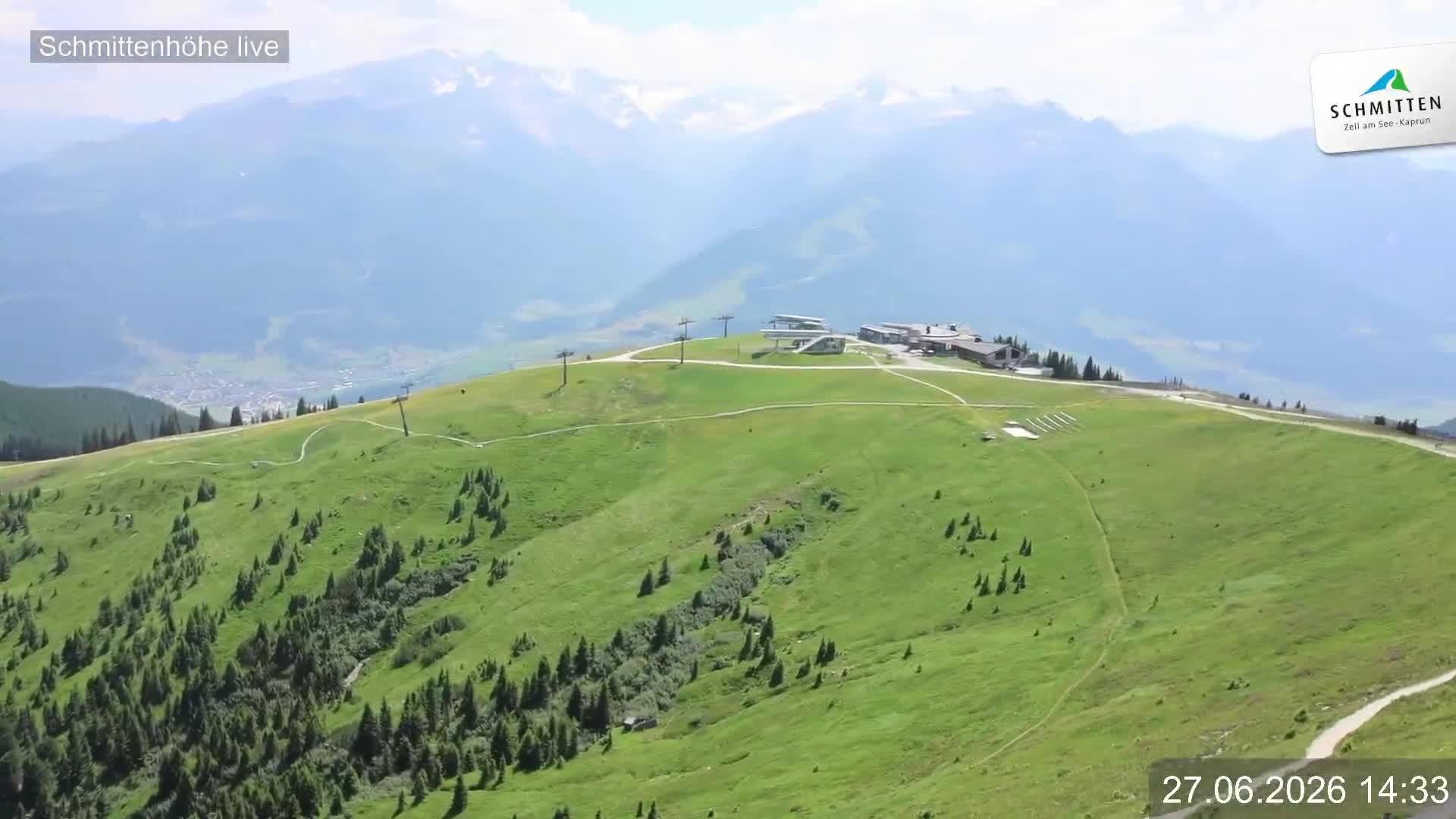 Archiv Foto Webcam Blick vom Gipfel der Schmittenhöhe