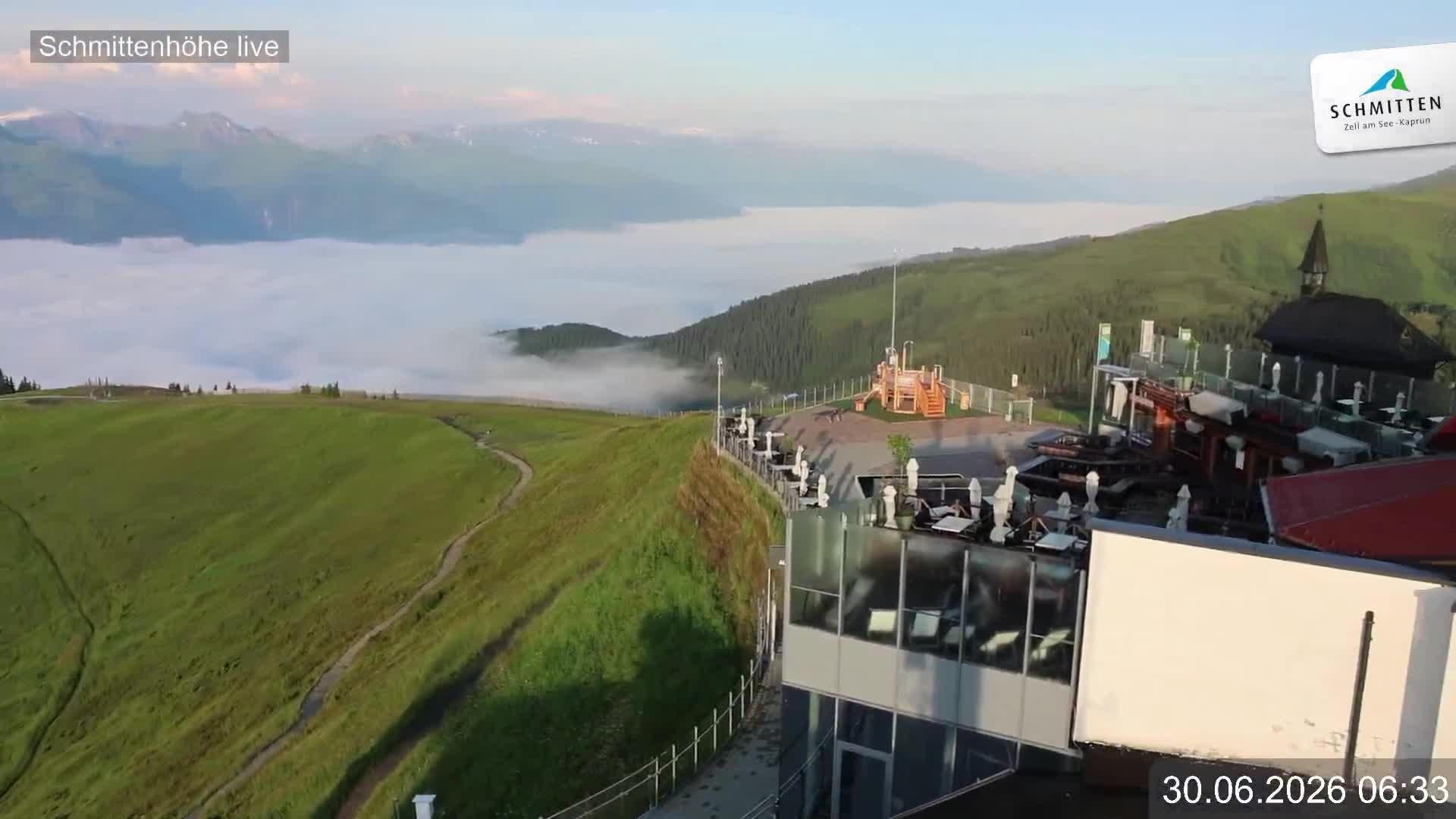 Archiv Foto Webcam Blick vom Gipfel der Schmittenhöhe