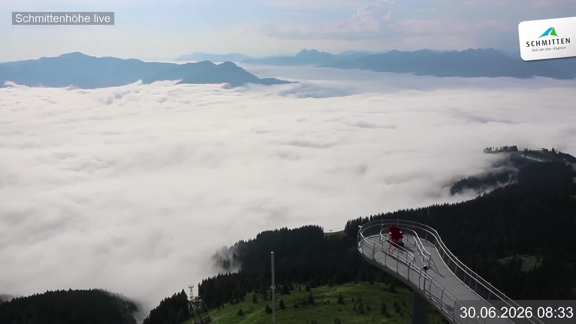 Archiv Foto Webcam Blick vom Gipfel der Schmittenhöhe