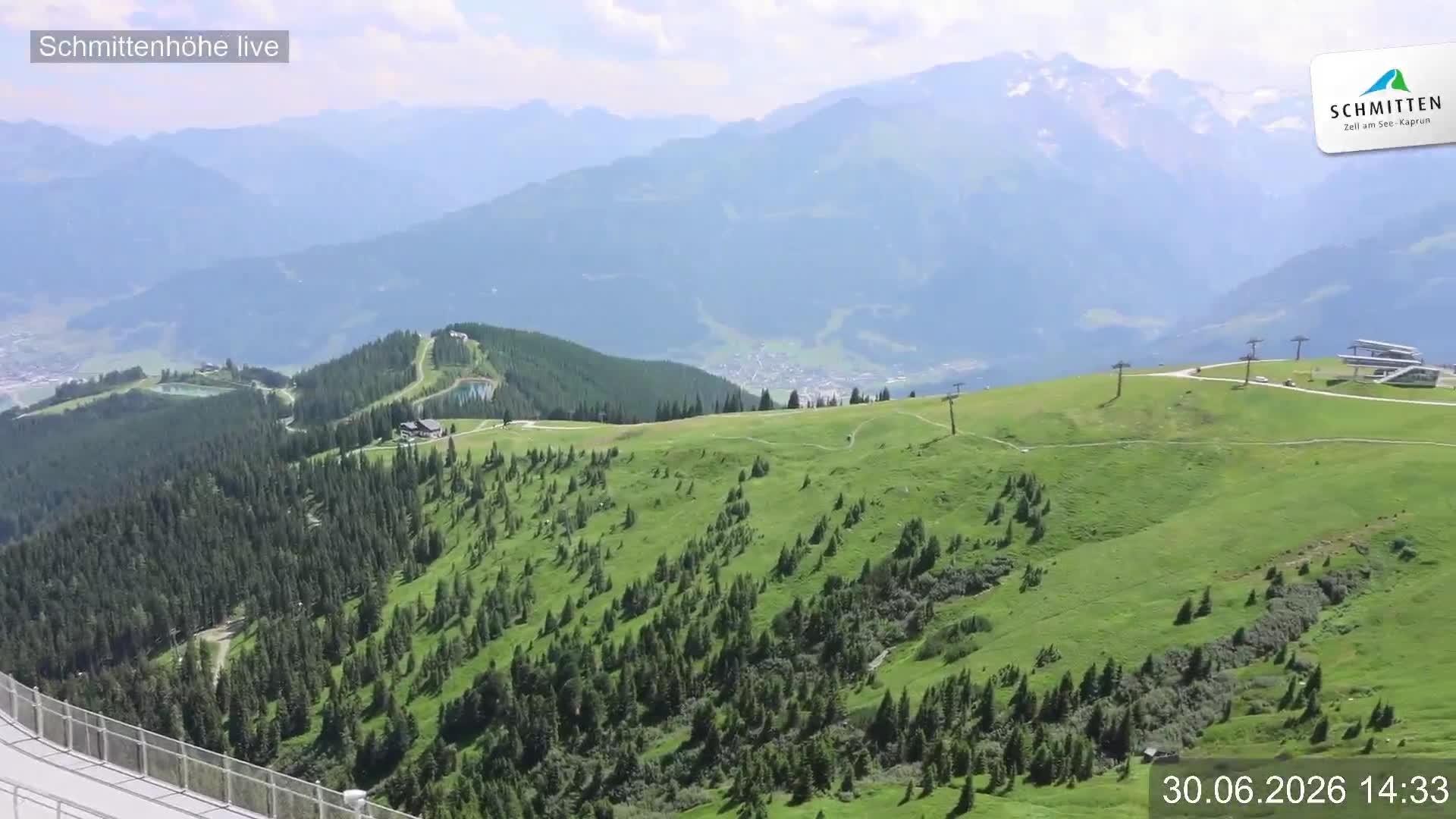 Archiv Foto Webcam Blick vom Gipfel der Schmittenhöhe