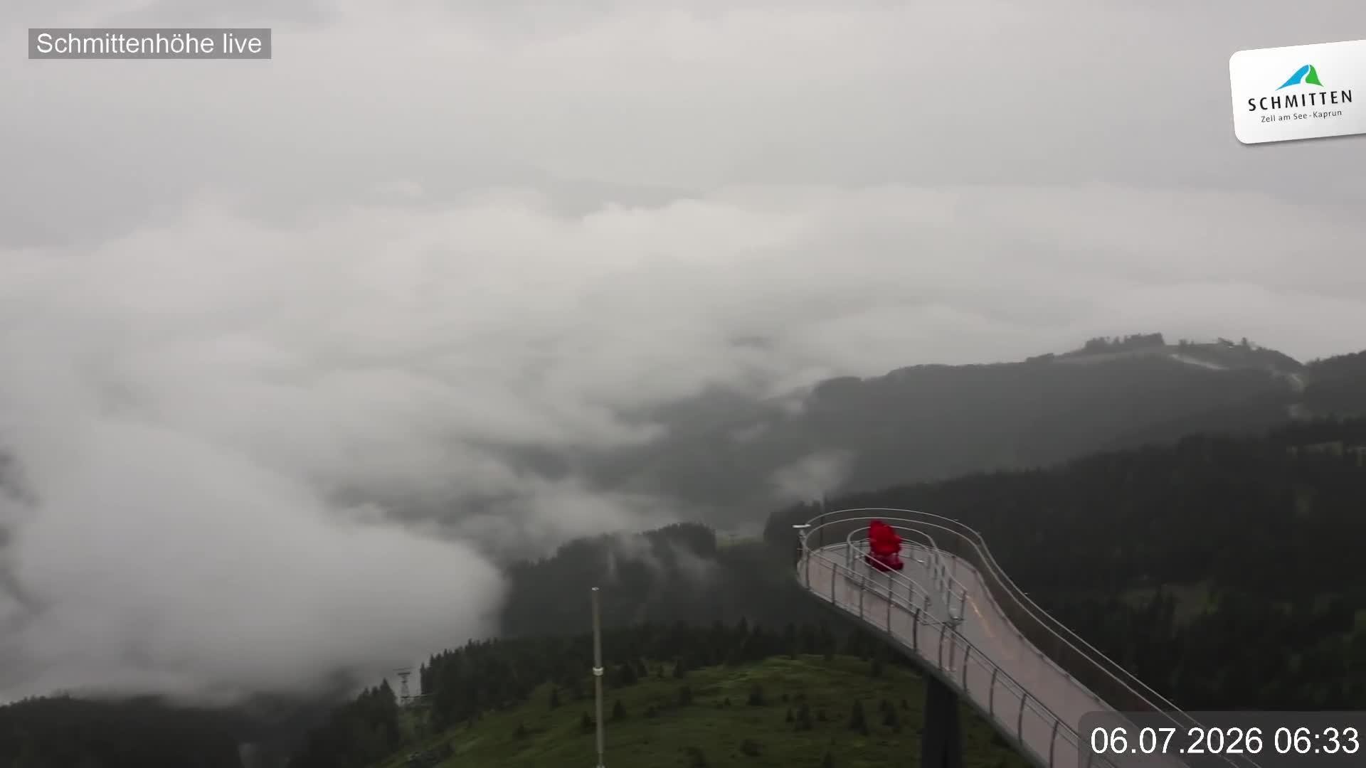 Archiv Foto Webcam Blick vom Gipfel der Schmittenhöhe