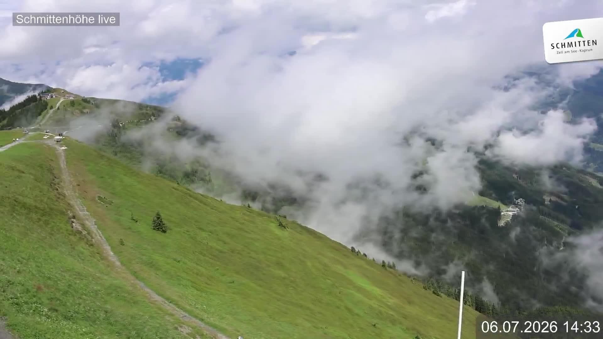 Archiv Foto Webcam Blick vom Gipfel der Schmittenhöhe