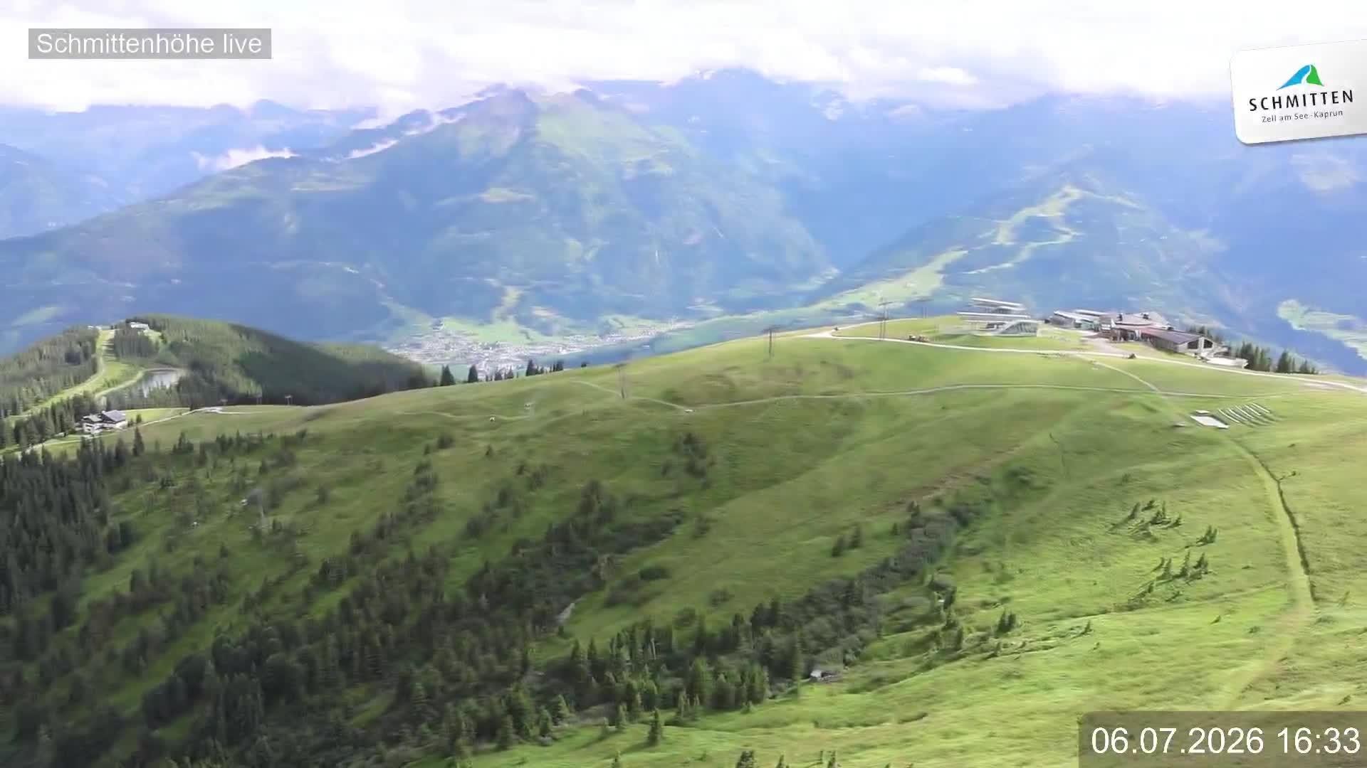 Archiv Foto Webcam Blick vom Gipfel der Schmittenhöhe