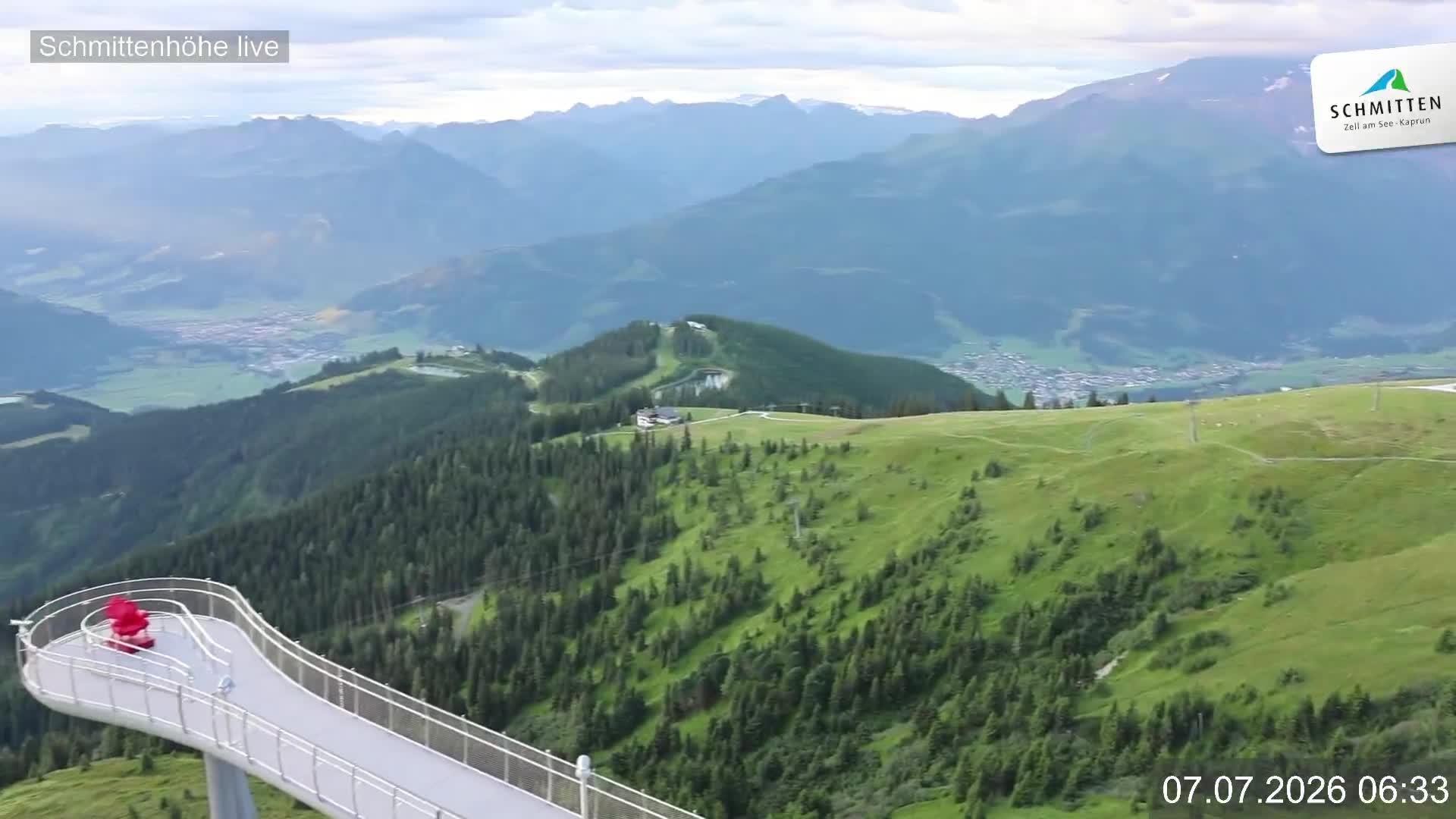 Archiv Foto Webcam Blick vom Gipfel der Schmittenhöhe