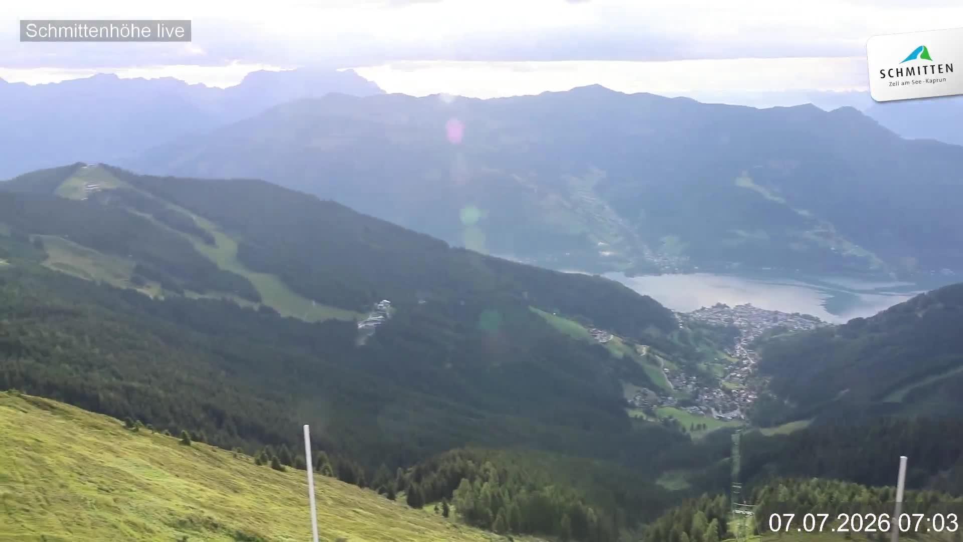 Archiv Foto Webcam Blick vom Gipfel der Schmittenhöhe