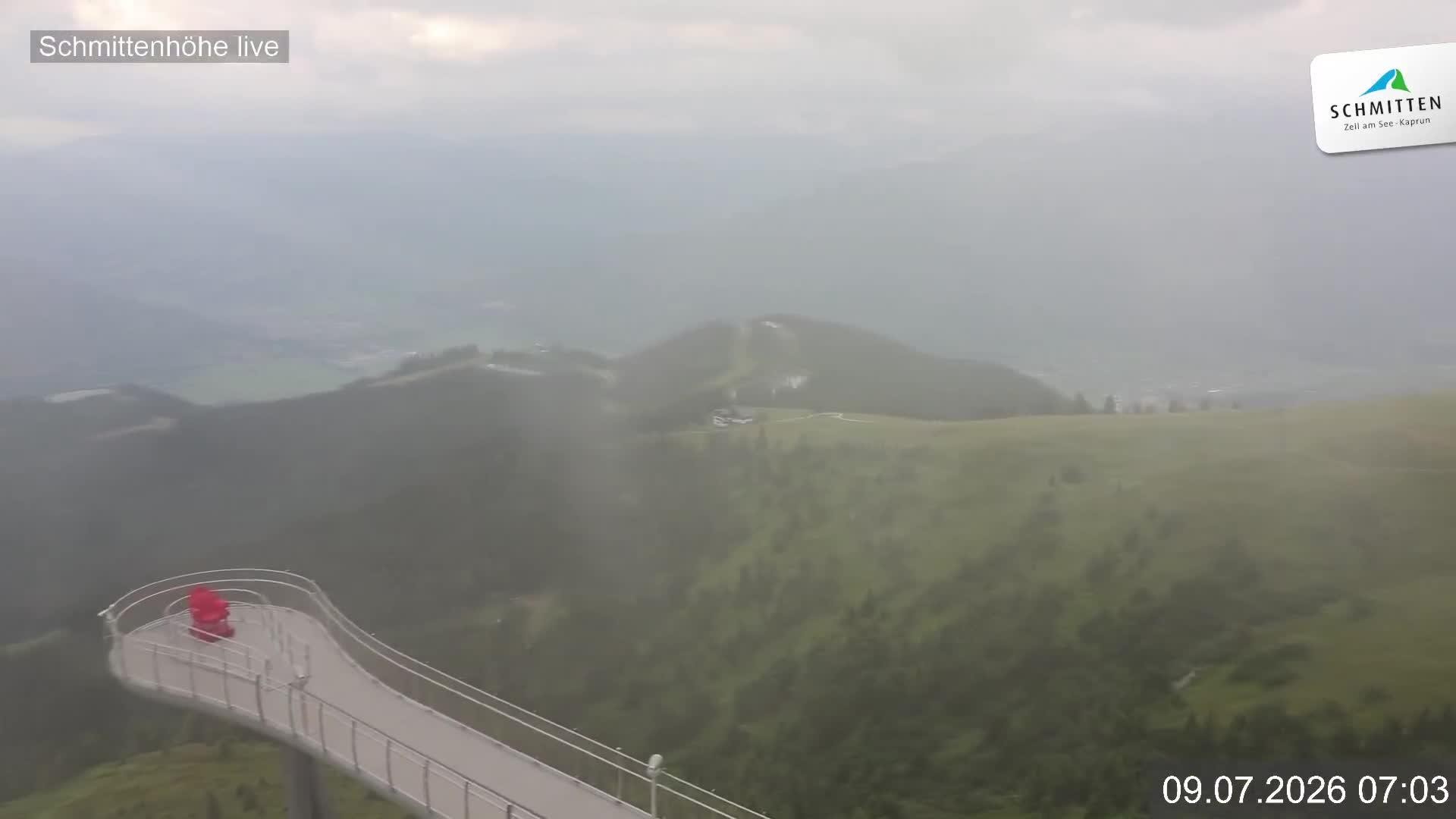 Archiv Foto Webcam Blick vom Gipfel der Schmittenhöhe
