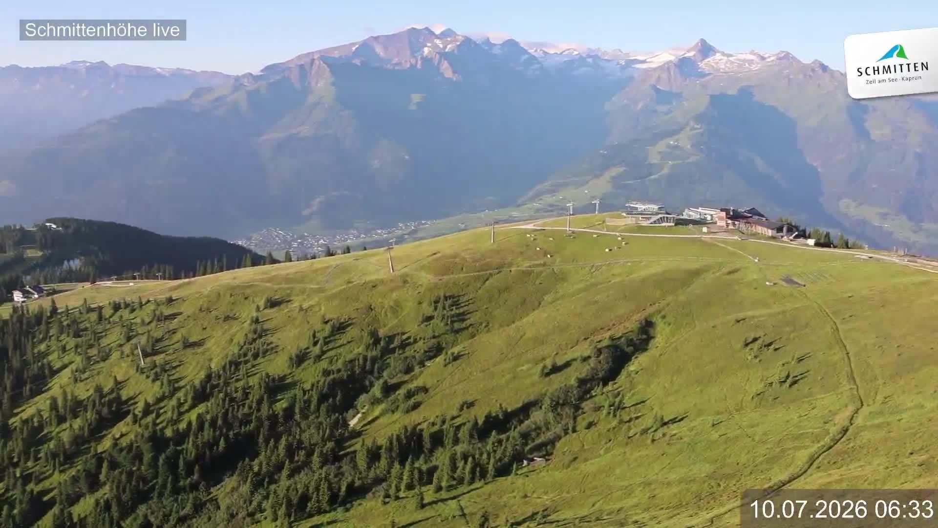 Archiv Foto Webcam Blick vom Gipfel der Schmittenhöhe