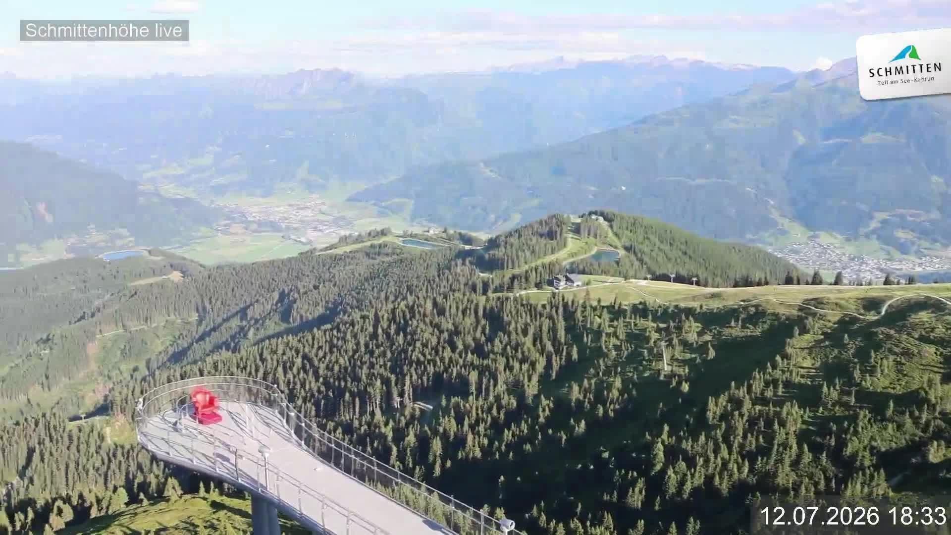Archiv Foto Webcam Blick vom Gipfel der Schmittenhöhe