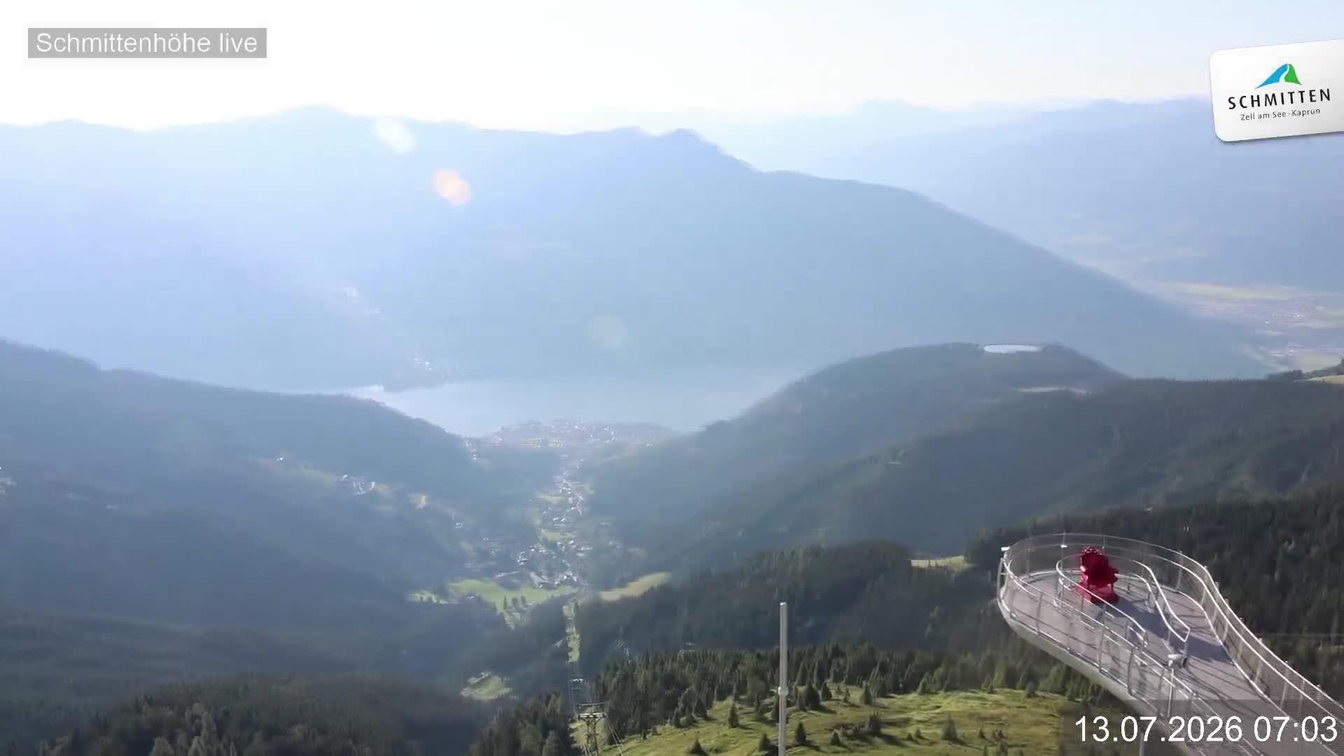 Archiv Foto Webcam Blick vom Gipfel der Schmittenhöhe