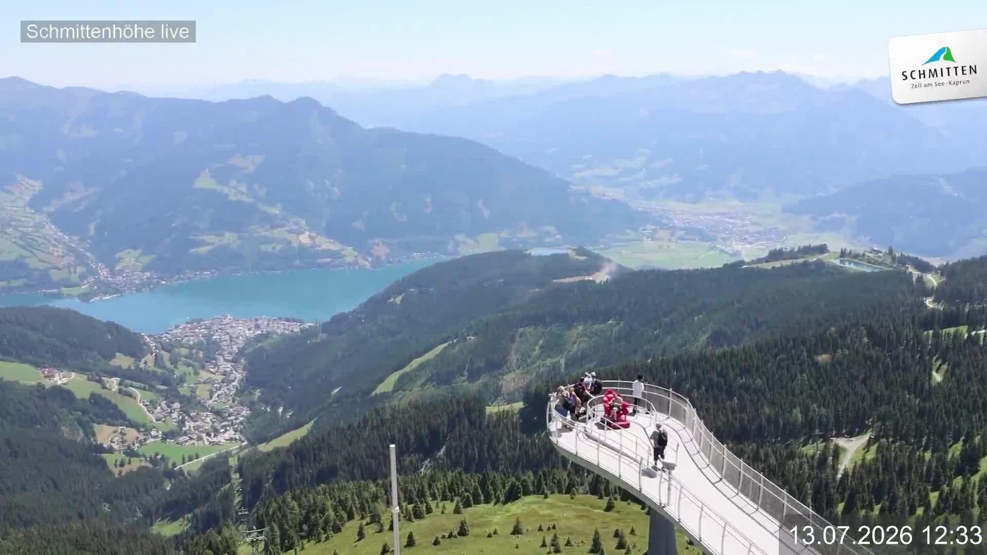 Archiv Foto Webcam Blick vom Gipfel der Schmittenhöhe
