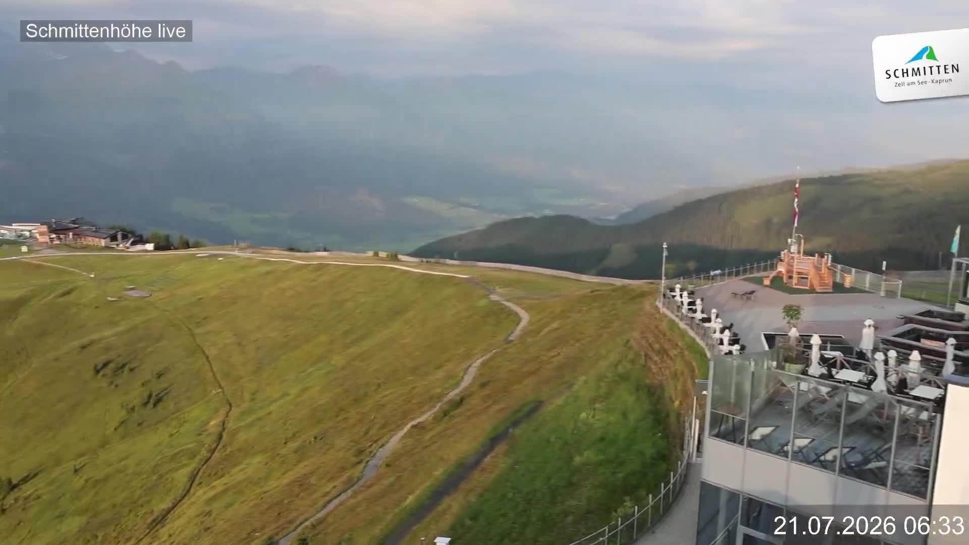 Archiv Foto Webcam Blick vom Gipfel der Schmittenhöhe