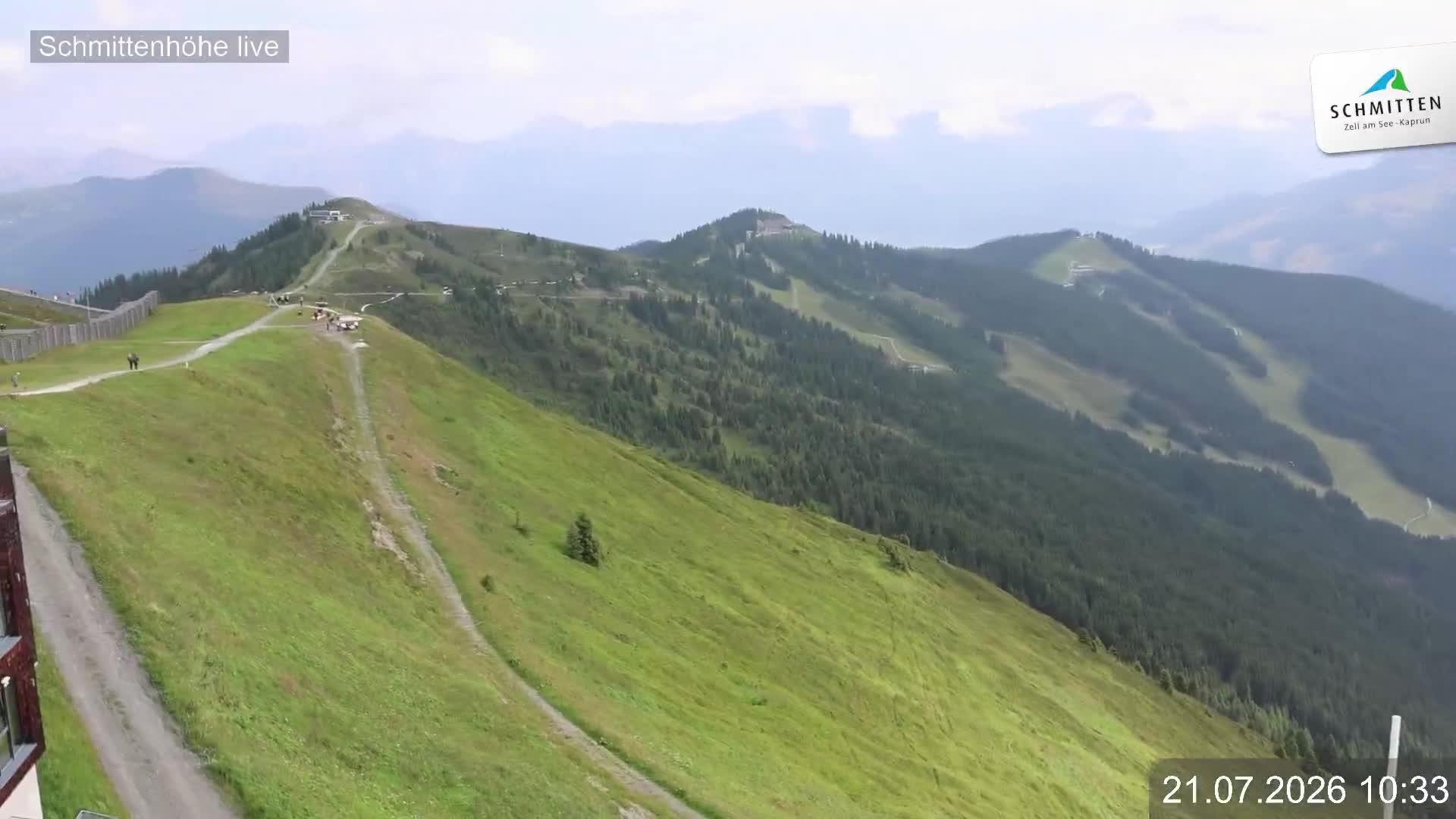 Archiv Foto Webcam Blick vom Gipfel der Schmittenhöhe