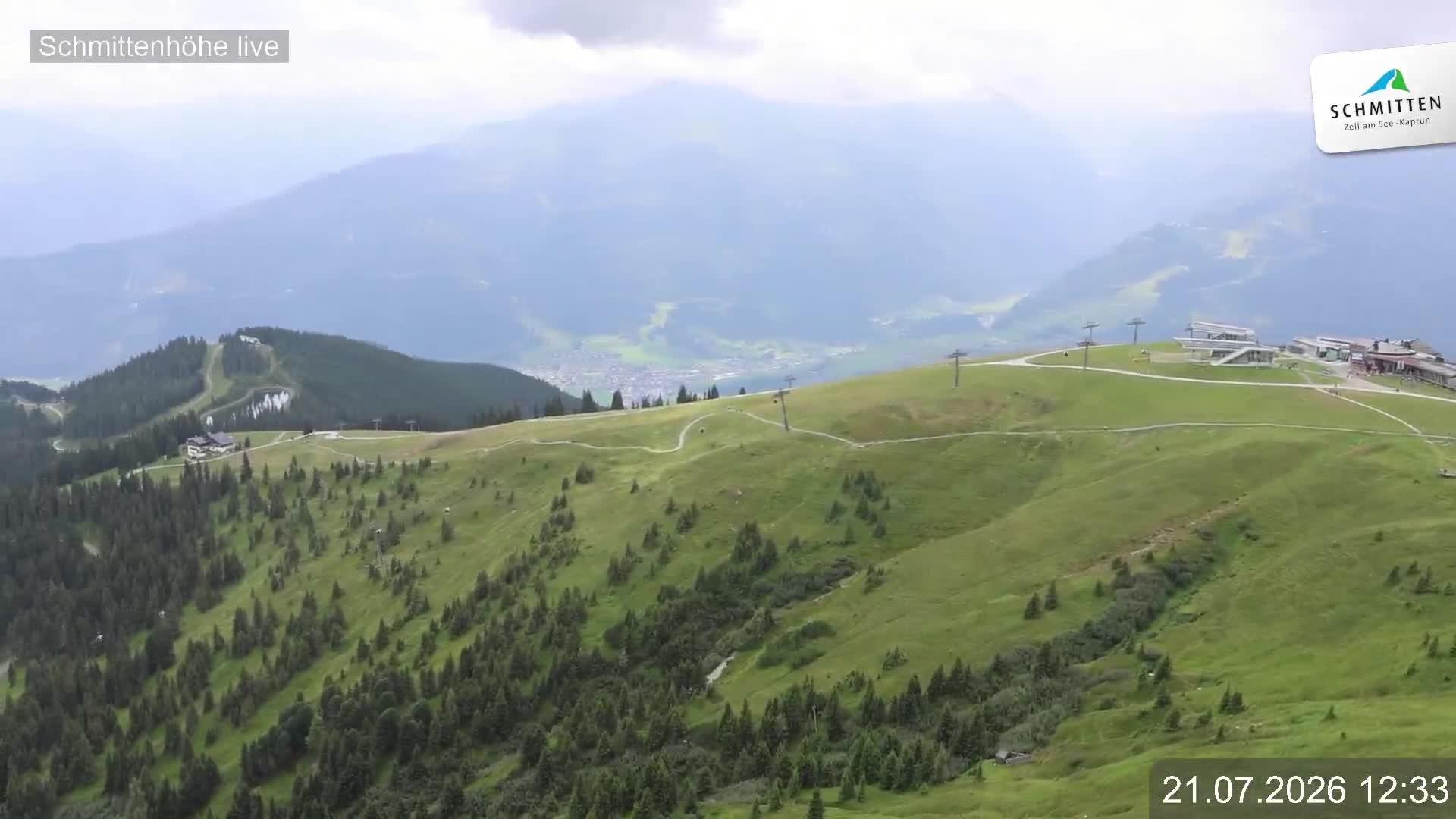 Archiv Foto Webcam Blick vom Gipfel der Schmittenhöhe