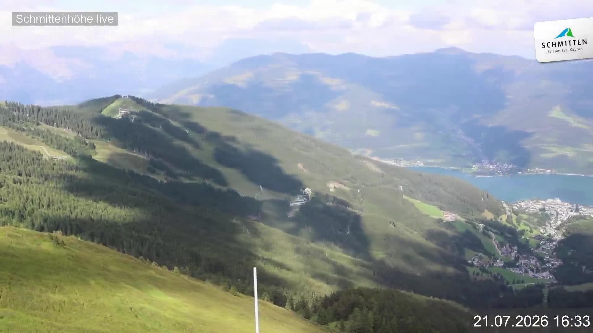Archiv Foto Webcam Blick vom Gipfel der Schmittenhöhe