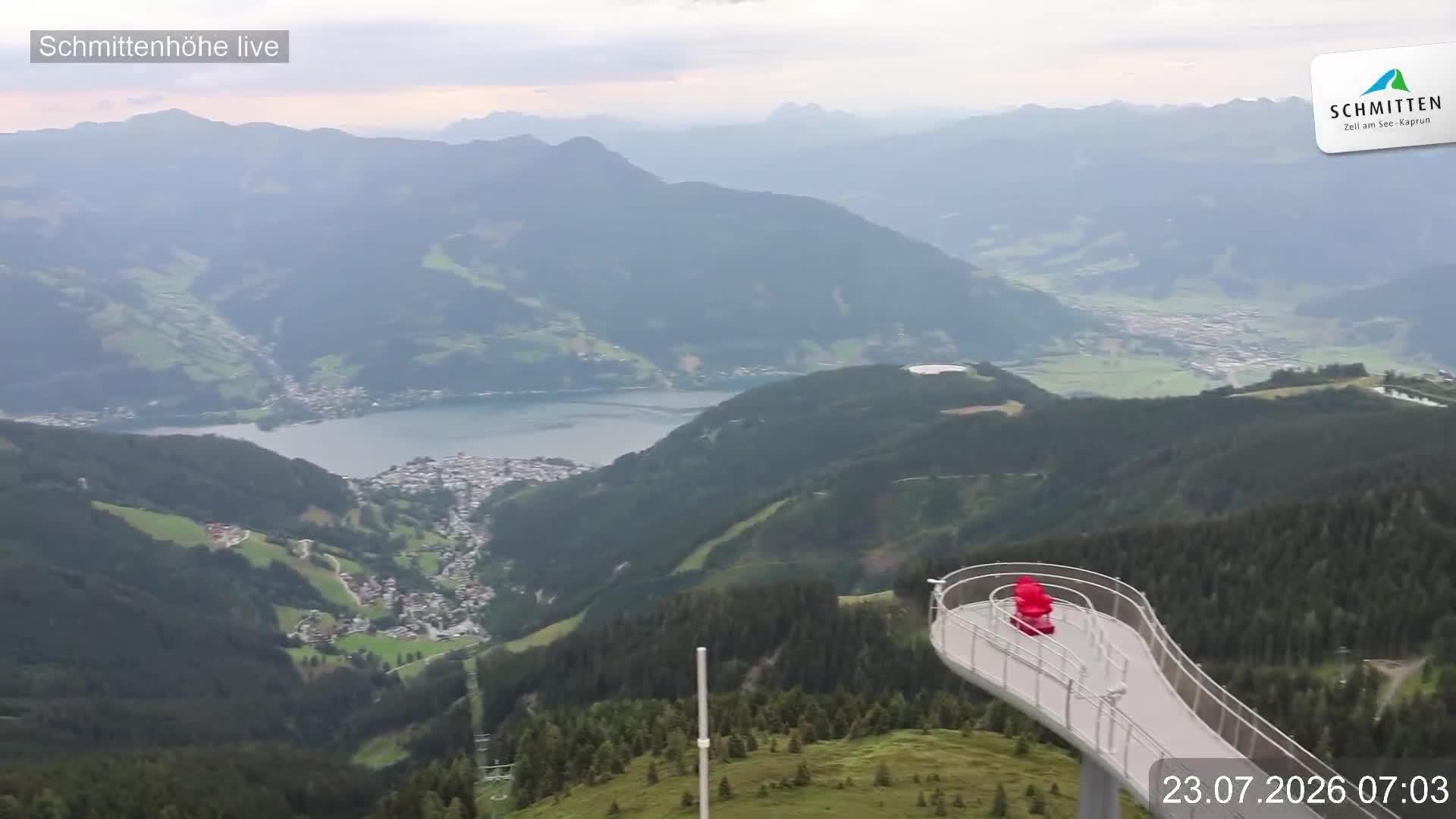 Archiv Foto Webcam Blick vom Gipfel der Schmittenhöhe