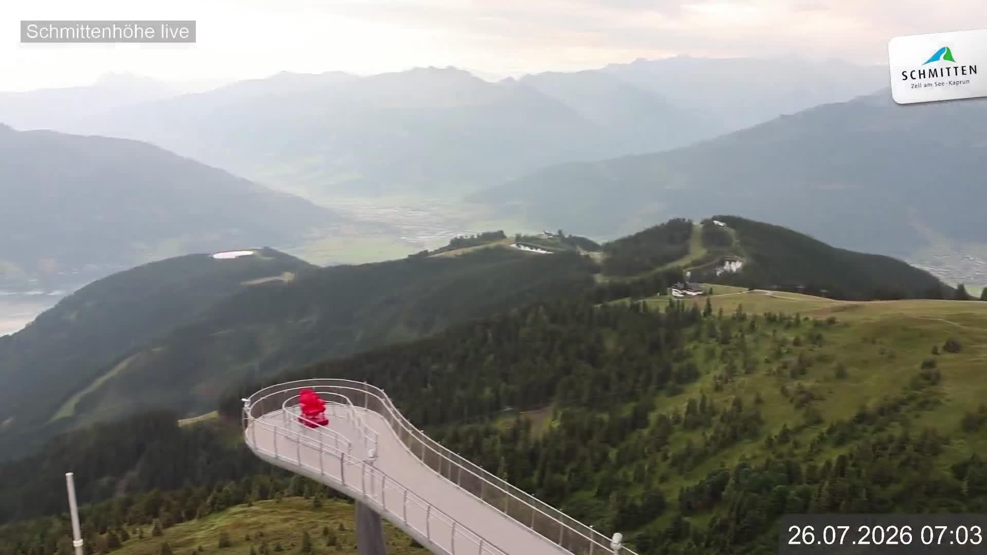 Archiv Foto Webcam Blick vom Gipfel der Schmittenhöhe