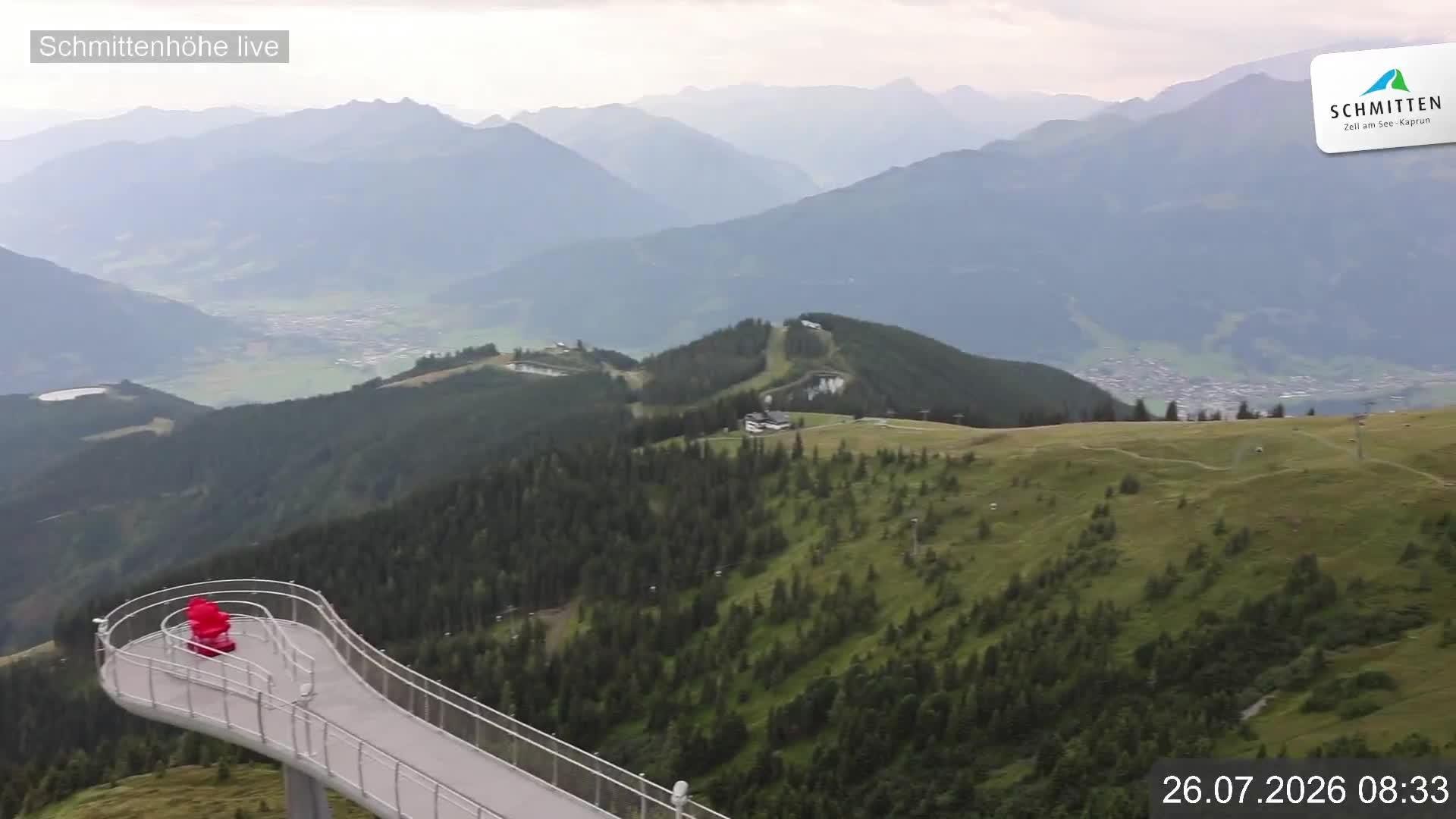 Archiv Foto Webcam Blick vom Gipfel der Schmittenhöhe
