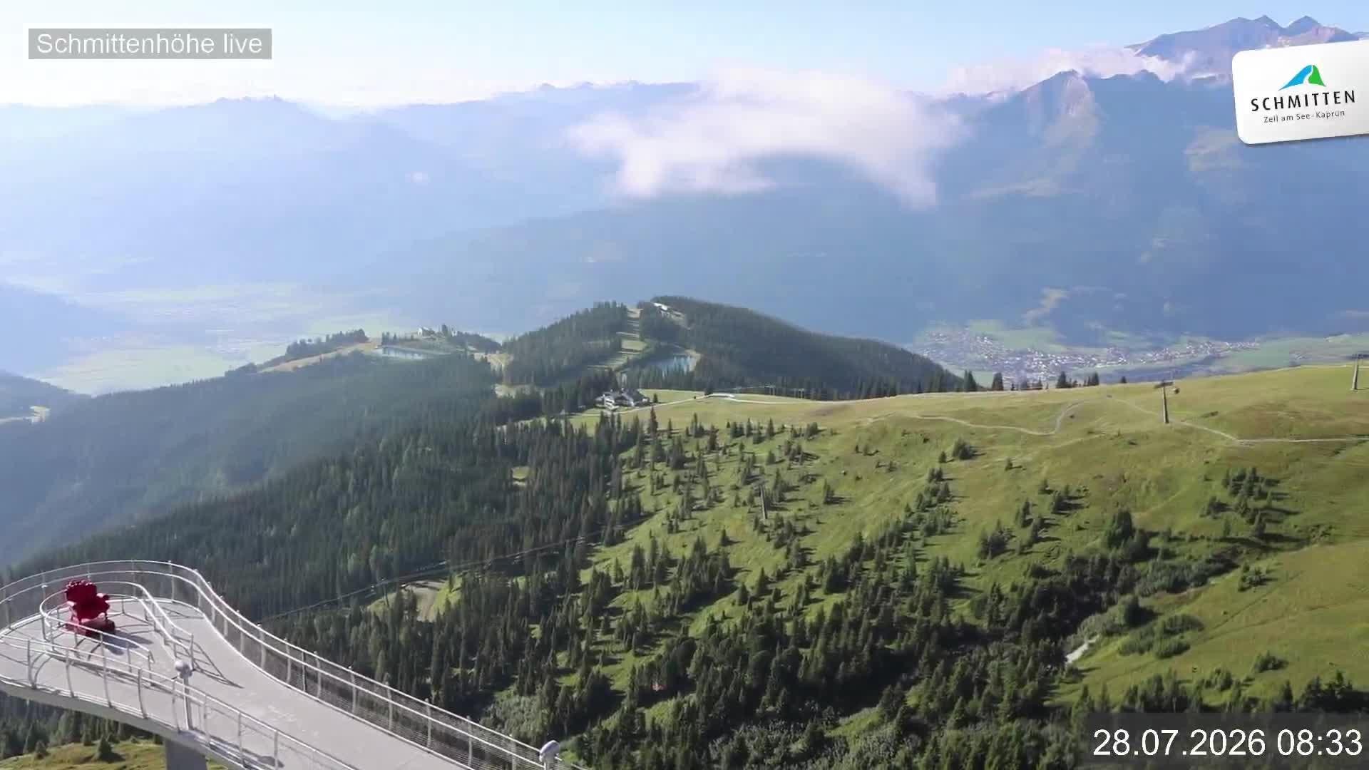 Archiv Foto Webcam Blick vom Gipfel der Schmittenhöhe