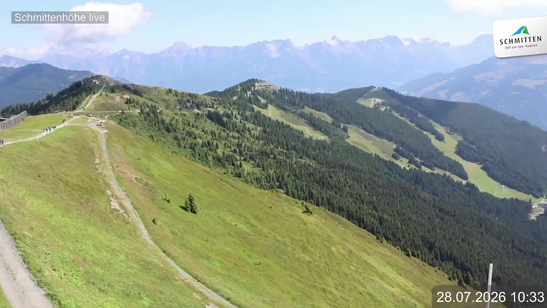 Archiv Foto Webcam Blick vom Gipfel der Schmittenhöhe