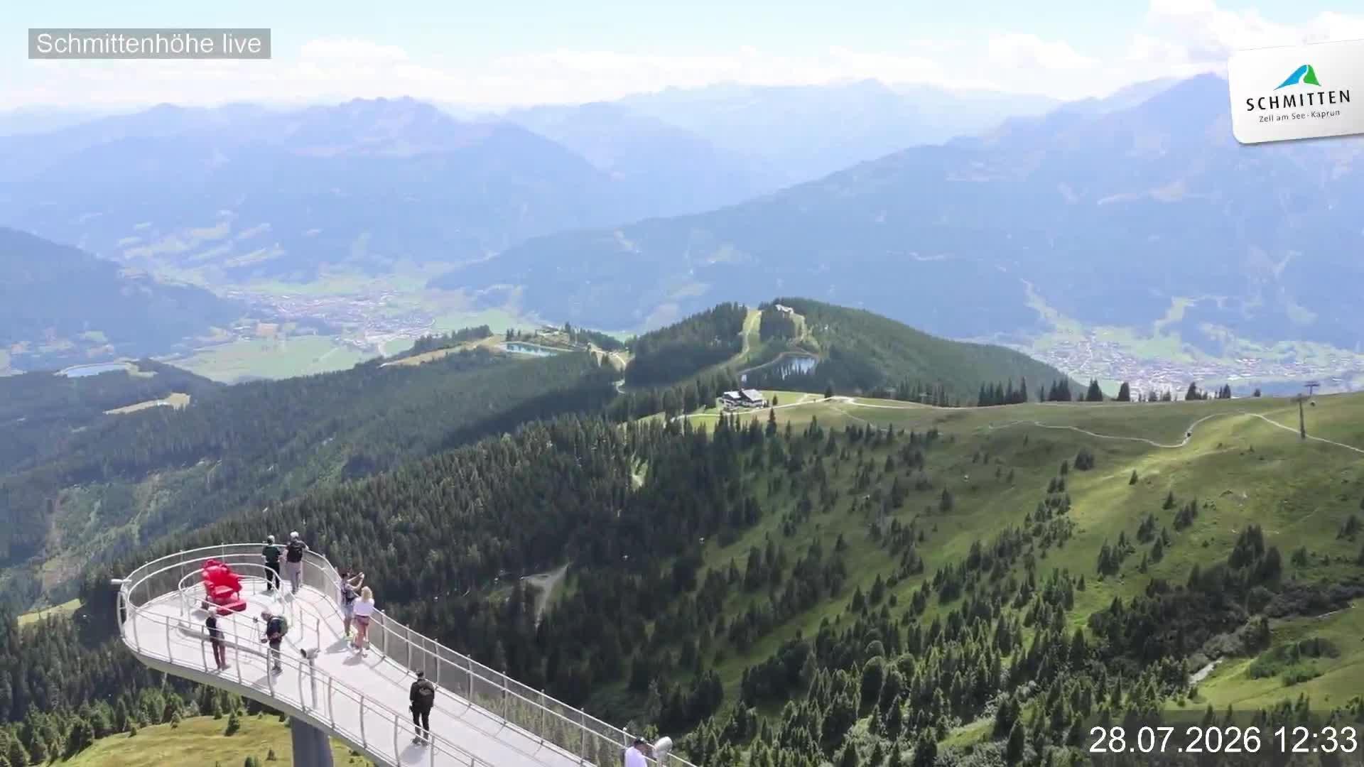 Archiv Foto Webcam Blick vom Gipfel der Schmittenhöhe
