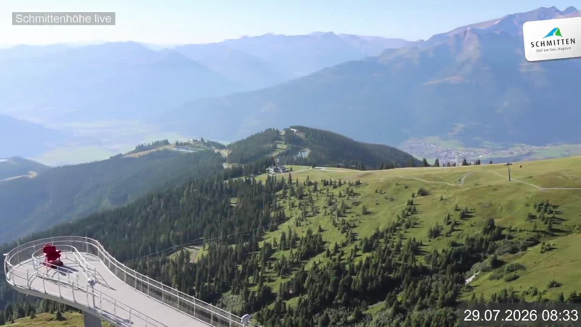 Archiv Foto Webcam Blick vom Gipfel der Schmittenhöhe